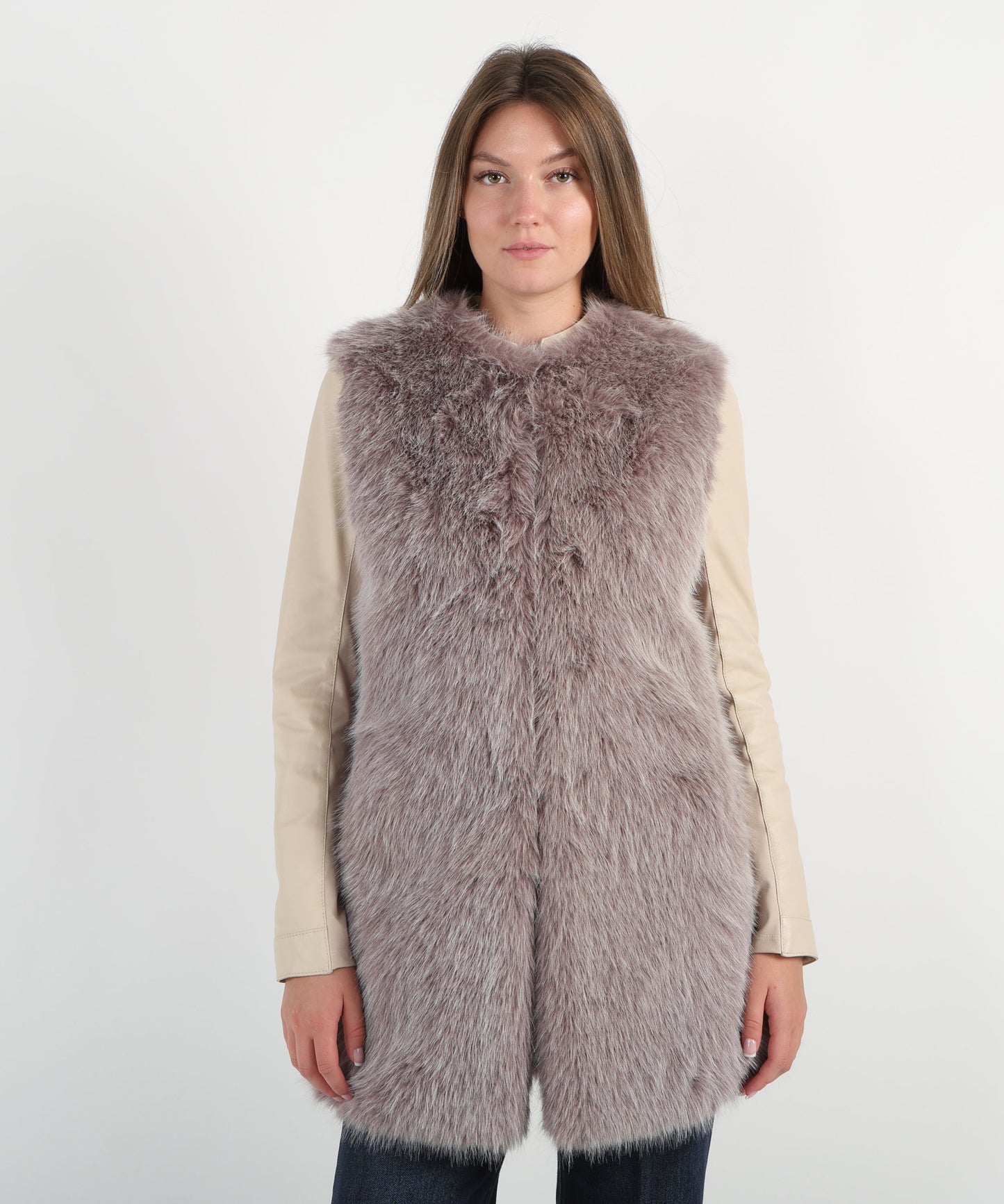 HERNO gilet pelliccia