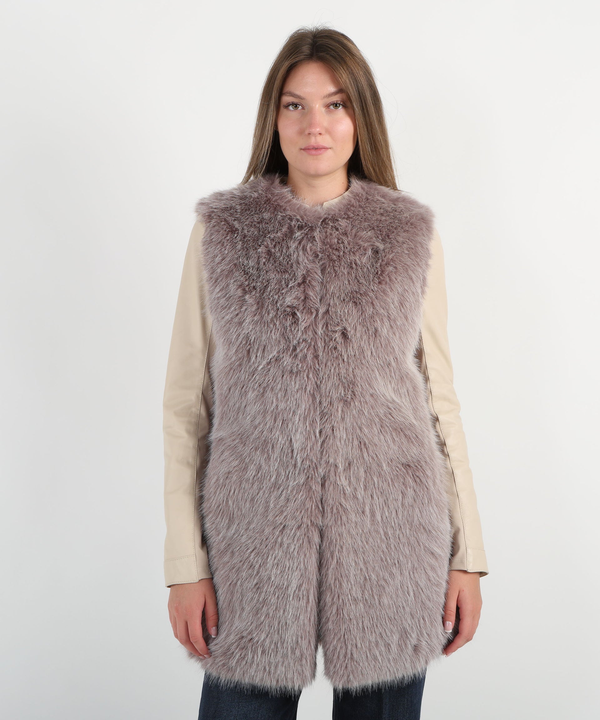 HERNO gilet pelliccia
