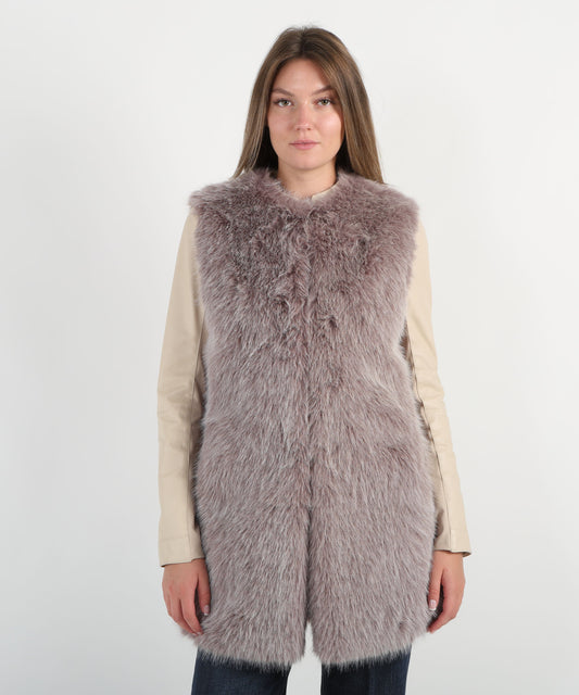 HERNO gilet pelliccia