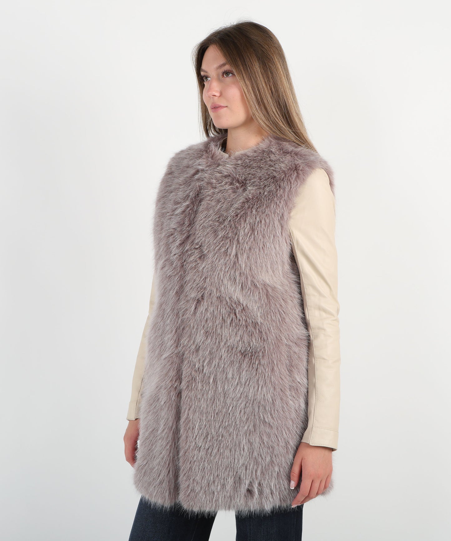 HERNO gilet pelliccia