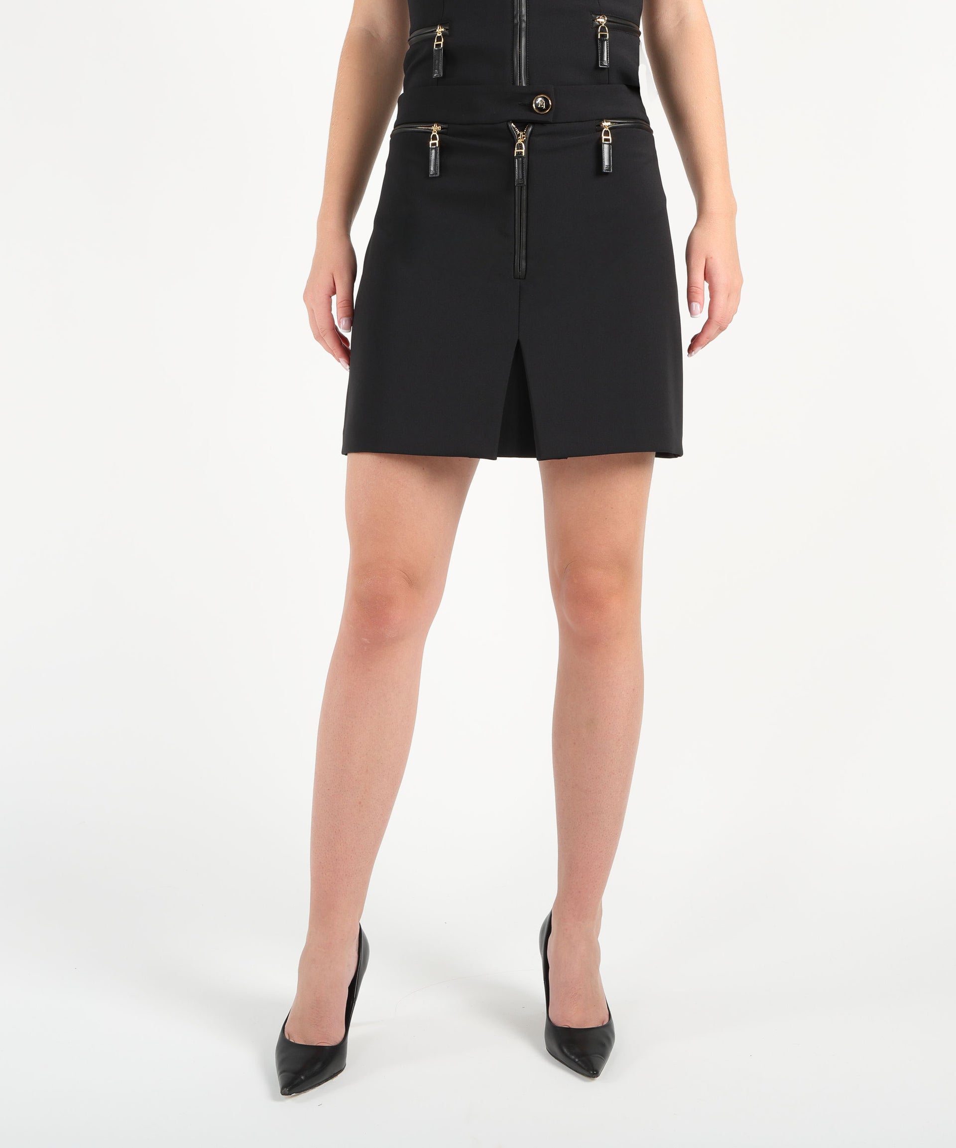 ELISABETTA FRANCHI Gonna in doppio crêpe con zip