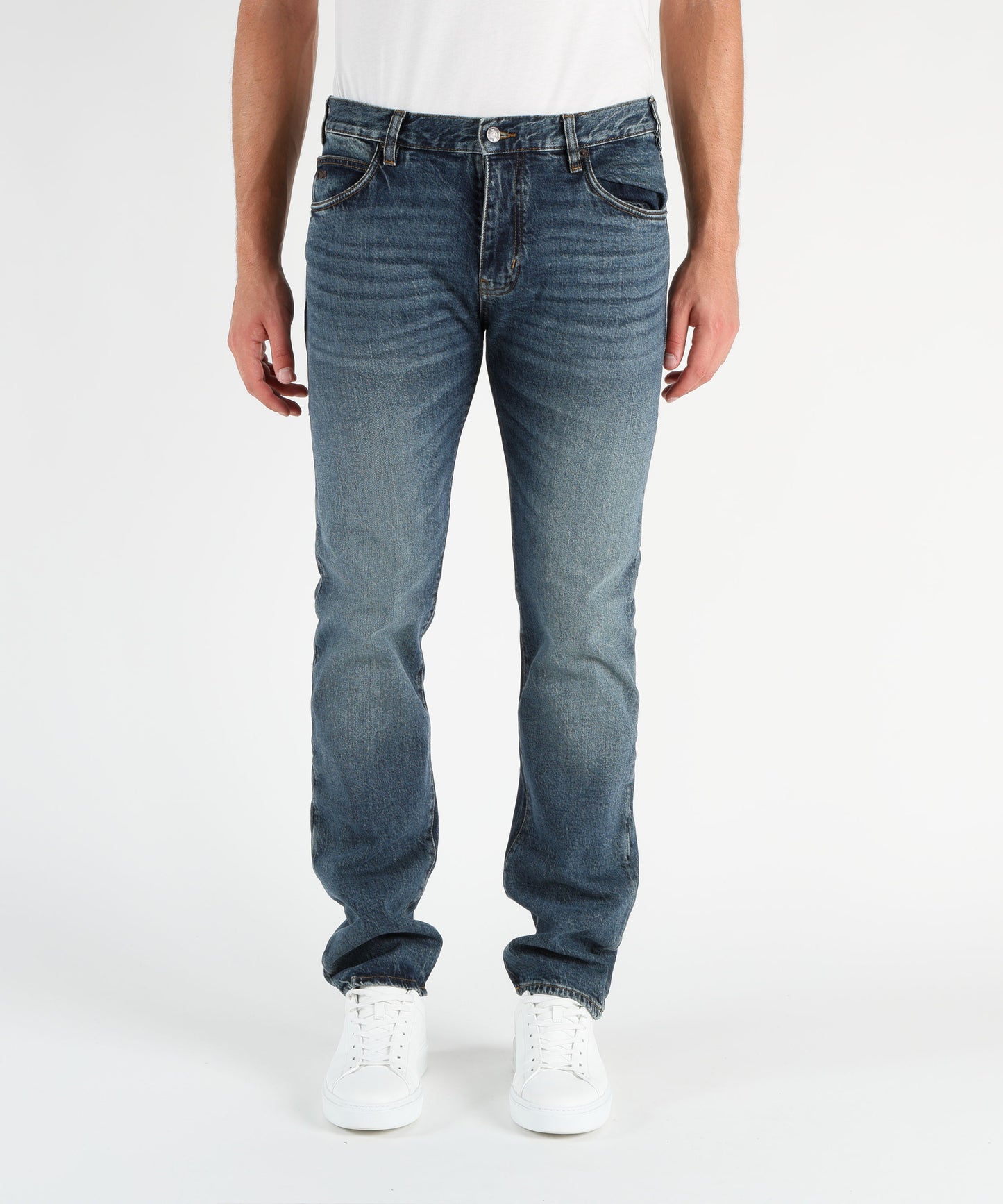 EMPORIO ARMANI Jeans slim fit in denim lavato