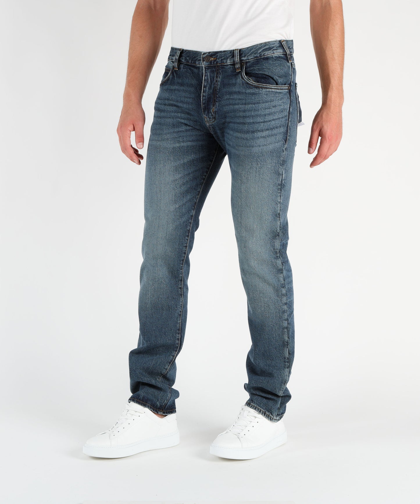 EMPORIO ARMANI Jeans slim fit in denim lavato
