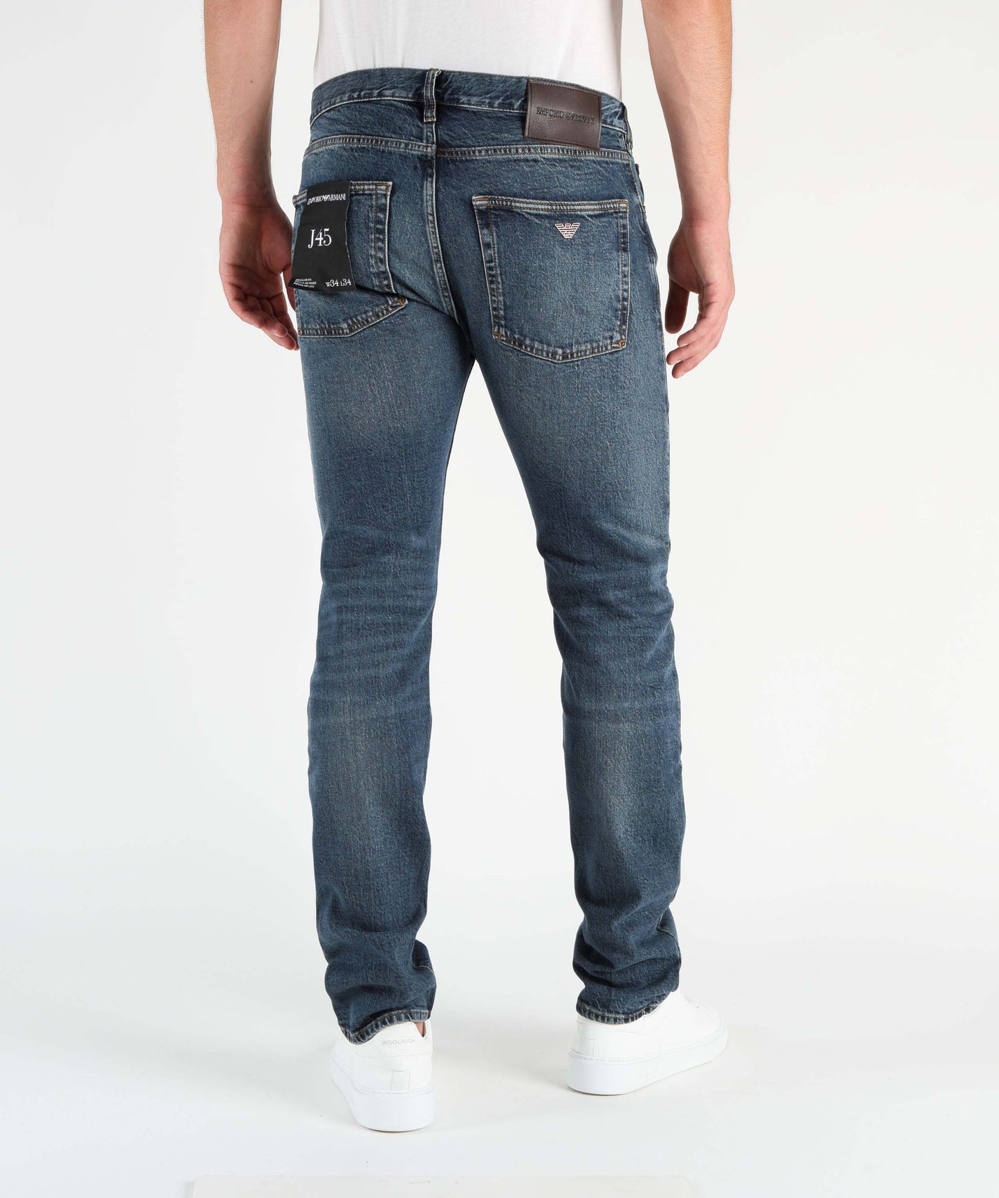 EMPORIO ARMANI Jeans slim fit in denim lavato
