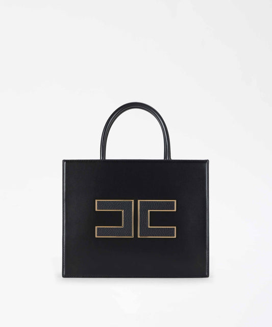 ELISABETTA FRANCHI Big tote con logo