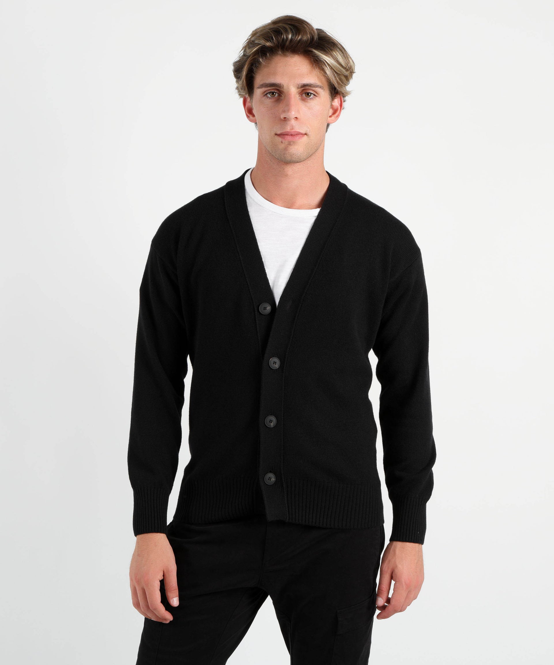 GRAN SASSO Cardigan uomo in lana a 4 bottoni