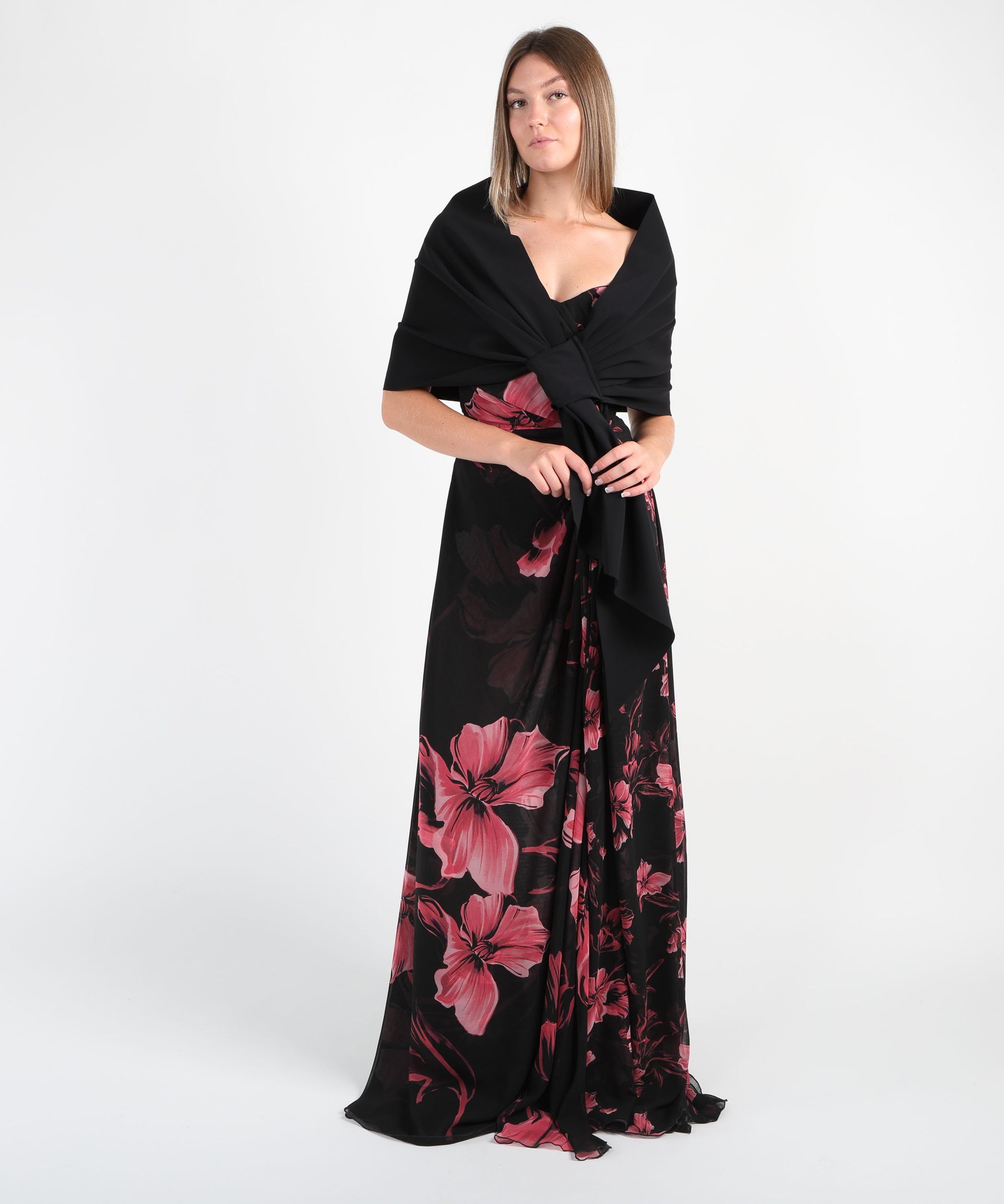 CHIARA BONI Stola donna in jersey stretch con arricciatura