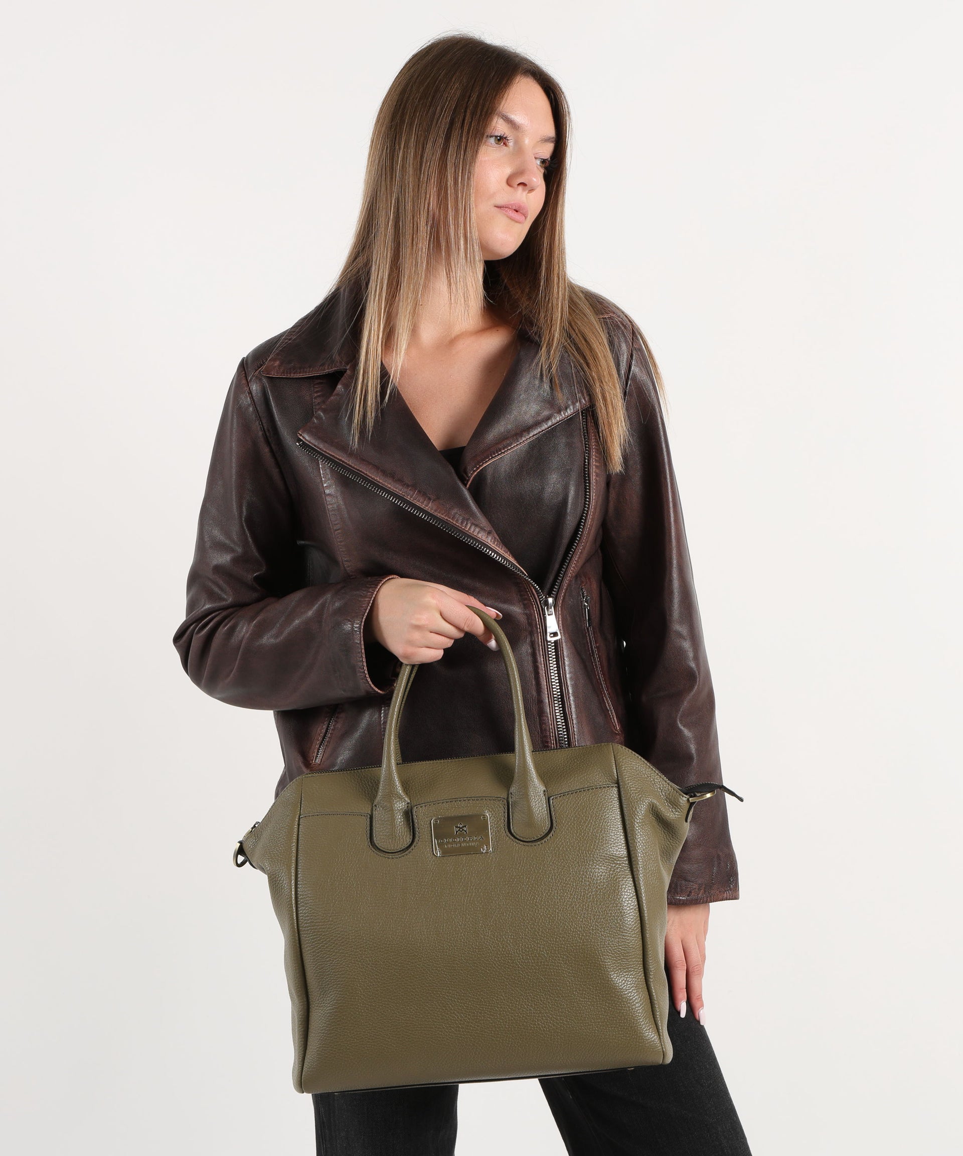 CUOIERIA FIORENTINA  Tote Bag Bella Selleria – Eleganza Bohémien in Pelle di Vitello