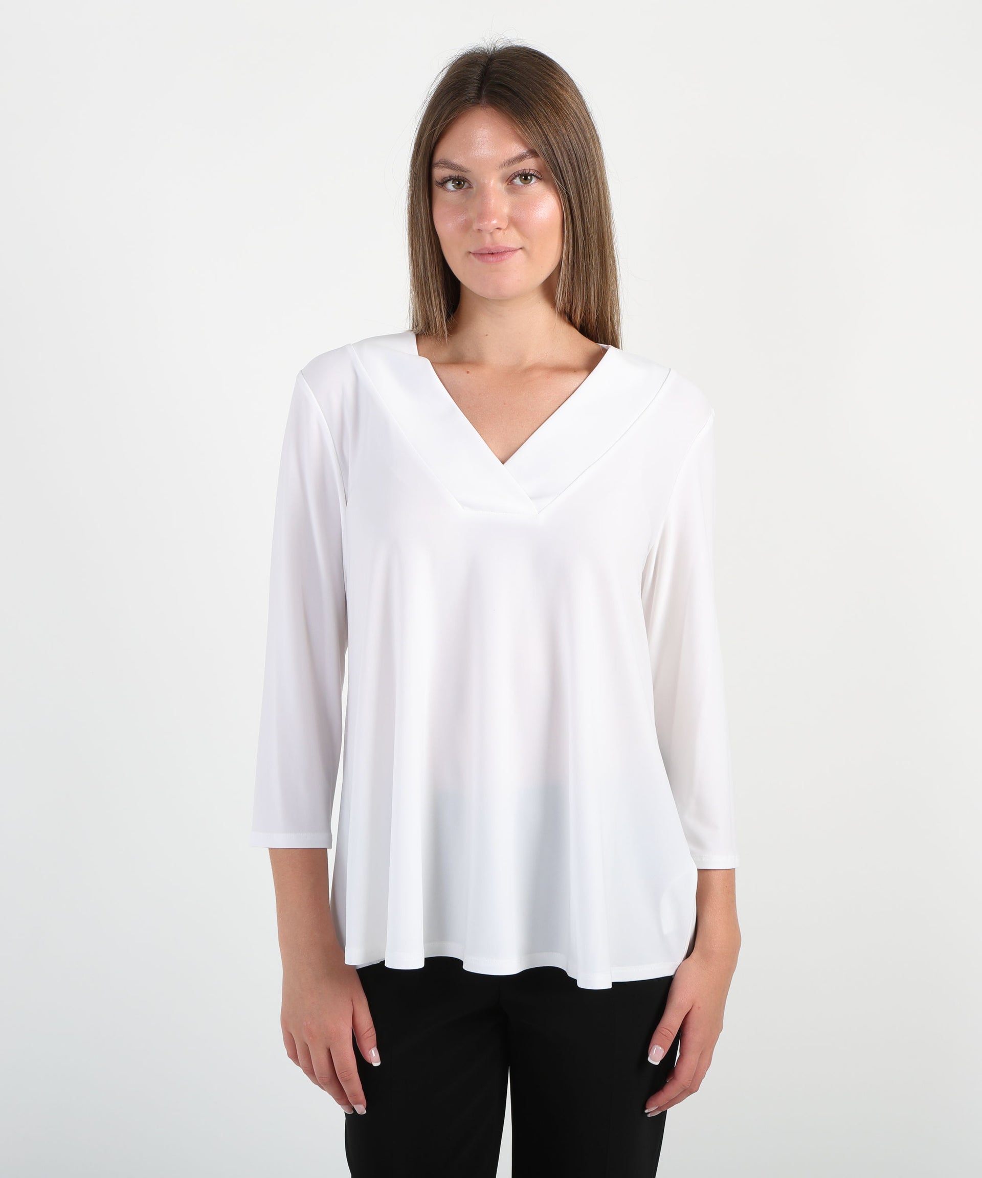 RIBKOFF Top svasato in maglia effetto seta