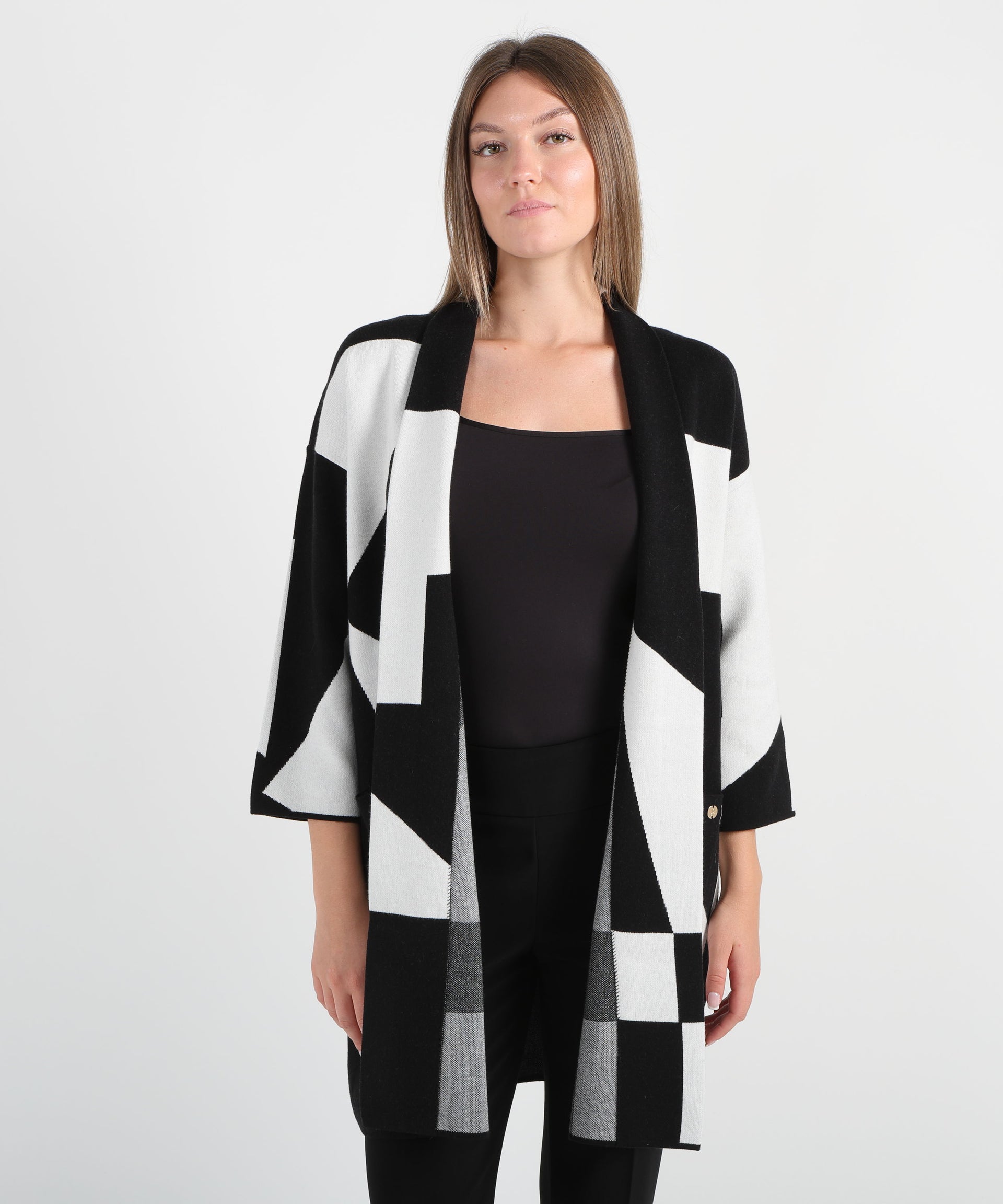 RIBKOFF Soprabito in maglia jacquard color block