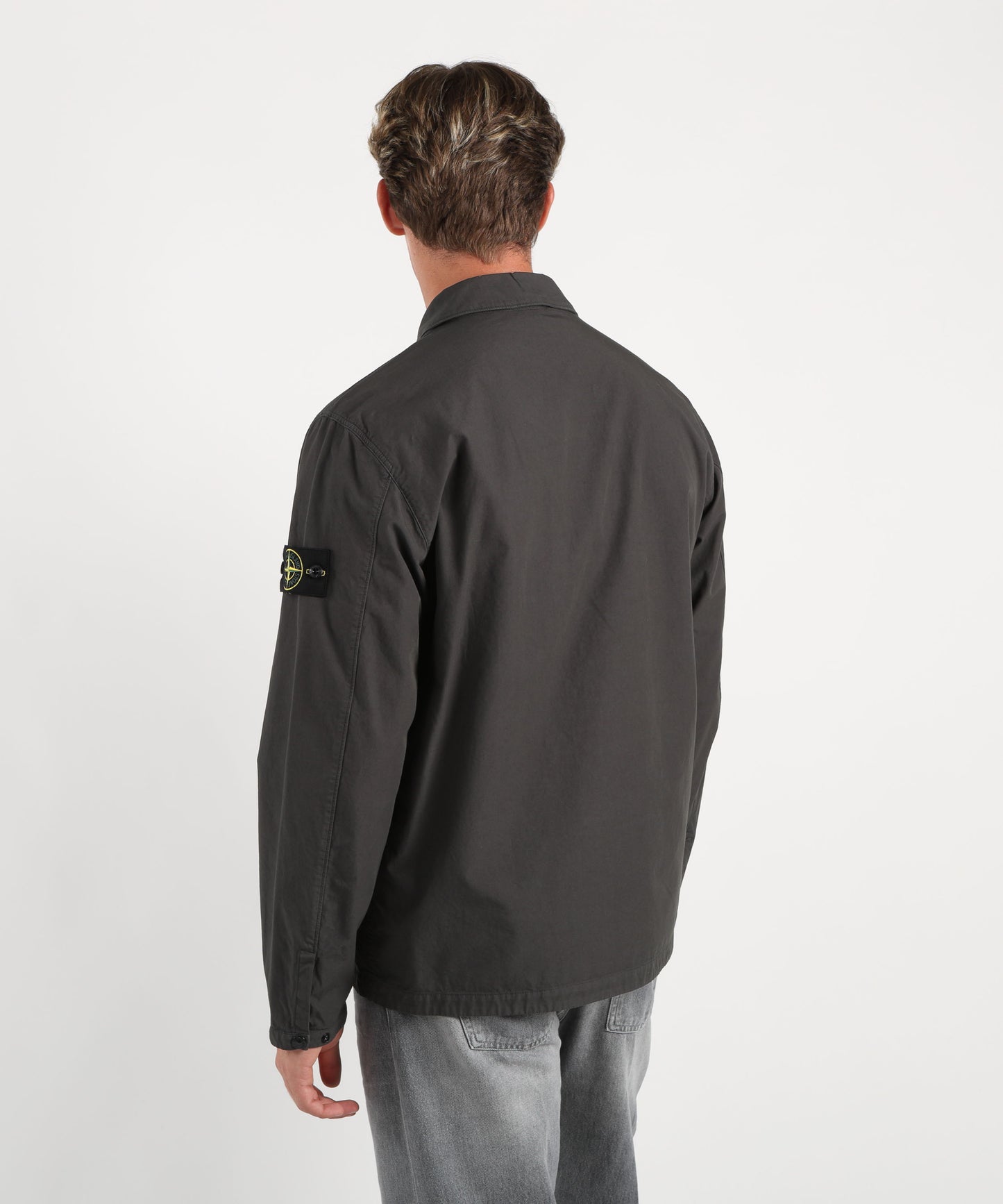 STONE ISLAND Overshirt con tasca sul petto