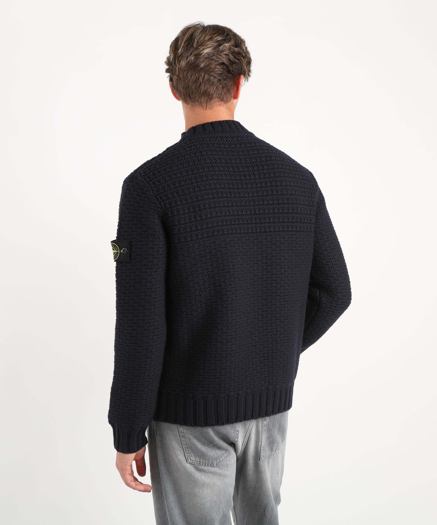 STONE ISLAND Maglione con collo a lupetto con finiture a coste larghe