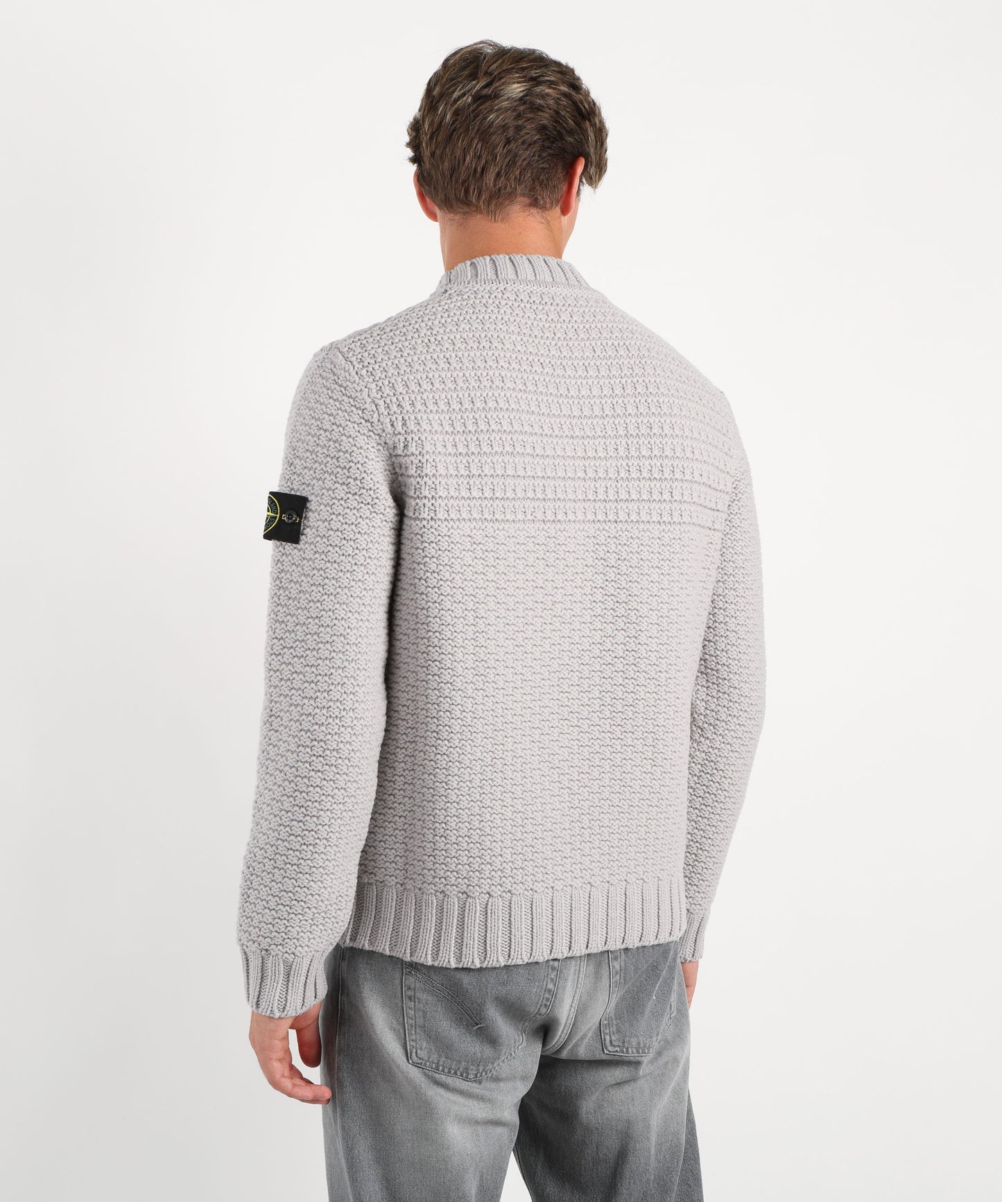 STONE ISLAND Maglione con collo a lupetto con finiture a coste larghe