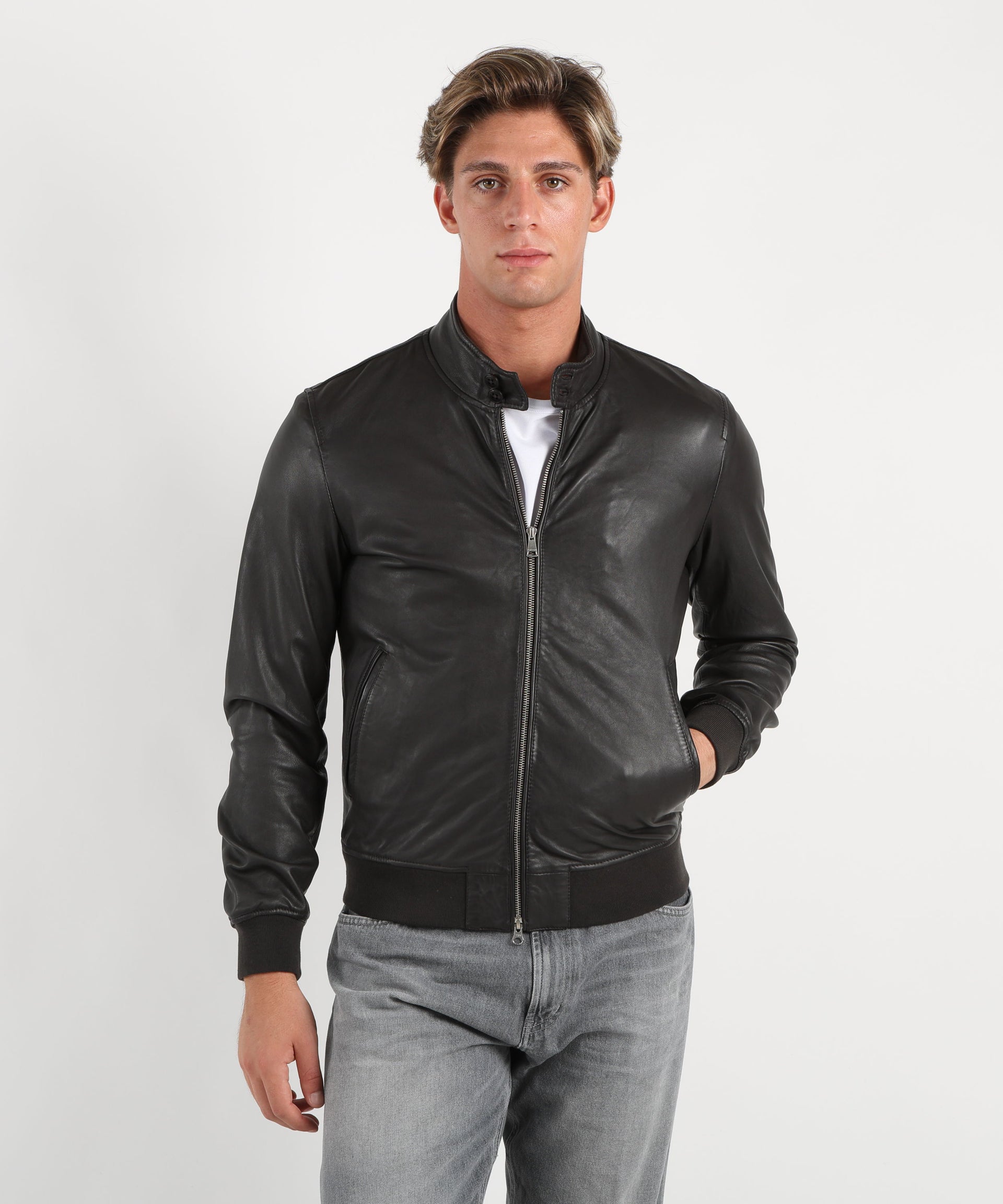 BOMBOOGIE Bomber in pelle