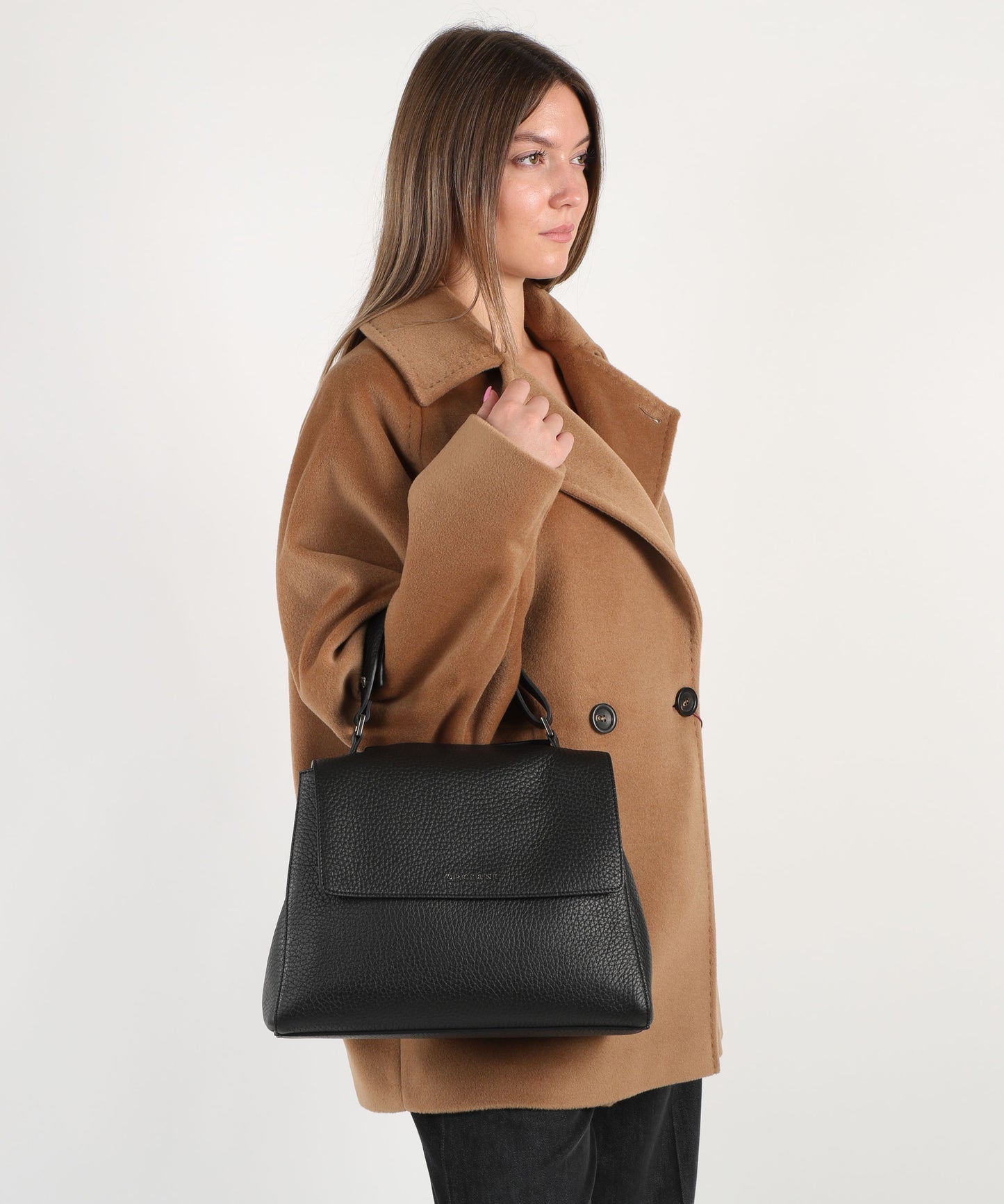 ORCIANI Borsa Sveva Soft Media a spalla in pelle con tracolla