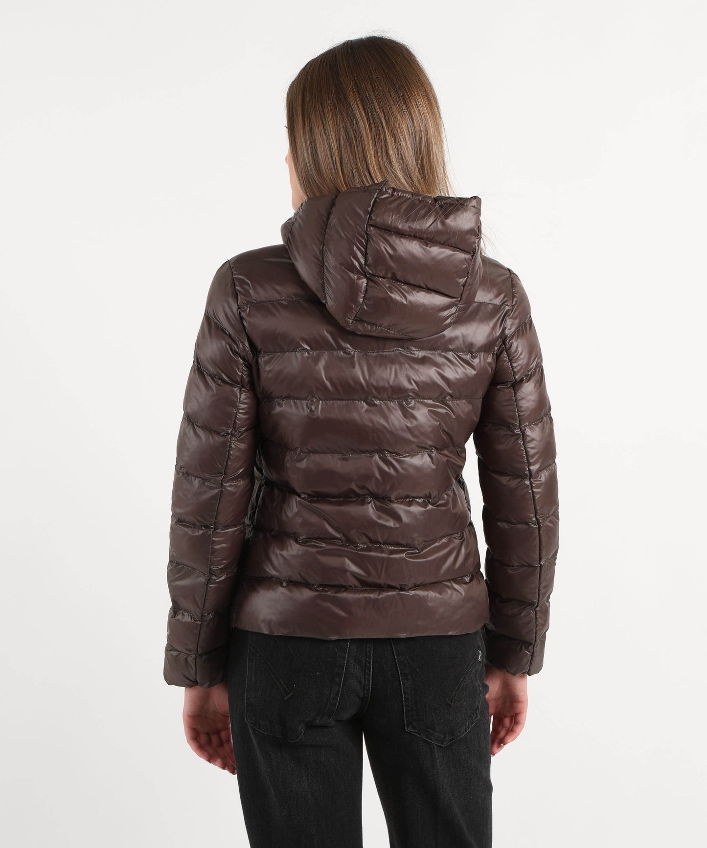 THE JACKIE LEATHERS Piumino con mantella lavinia knit