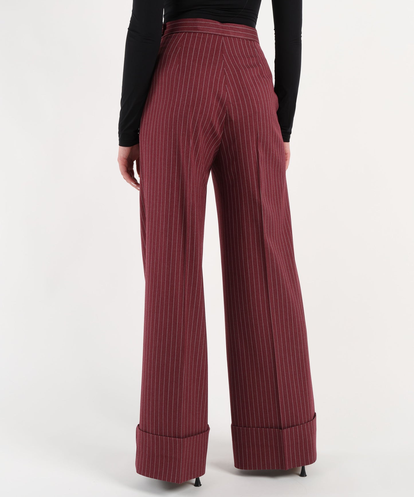 SILENCE LIMITED pinstripe wide leg