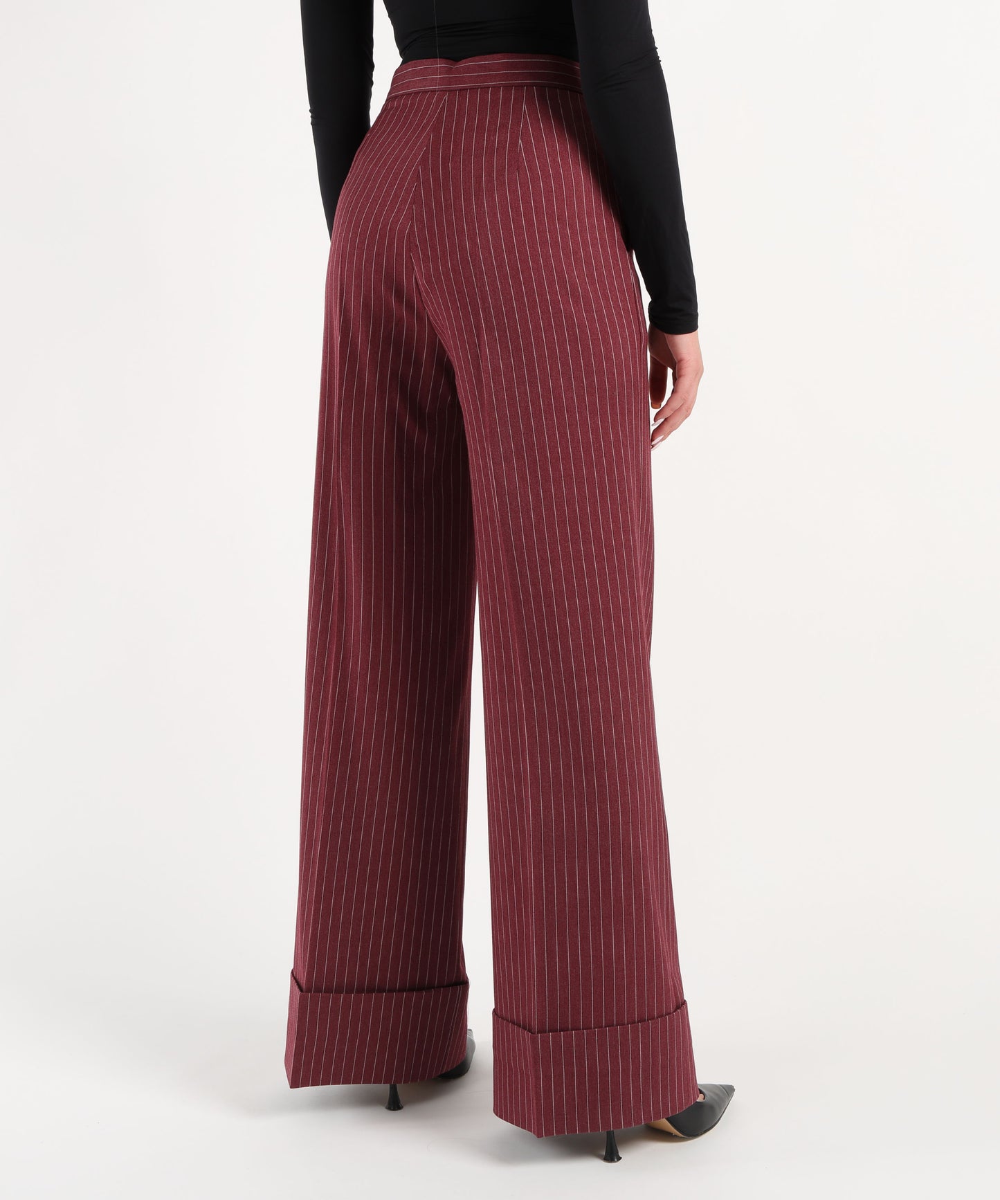 SILENCE LIMITED pinstripe wide leg