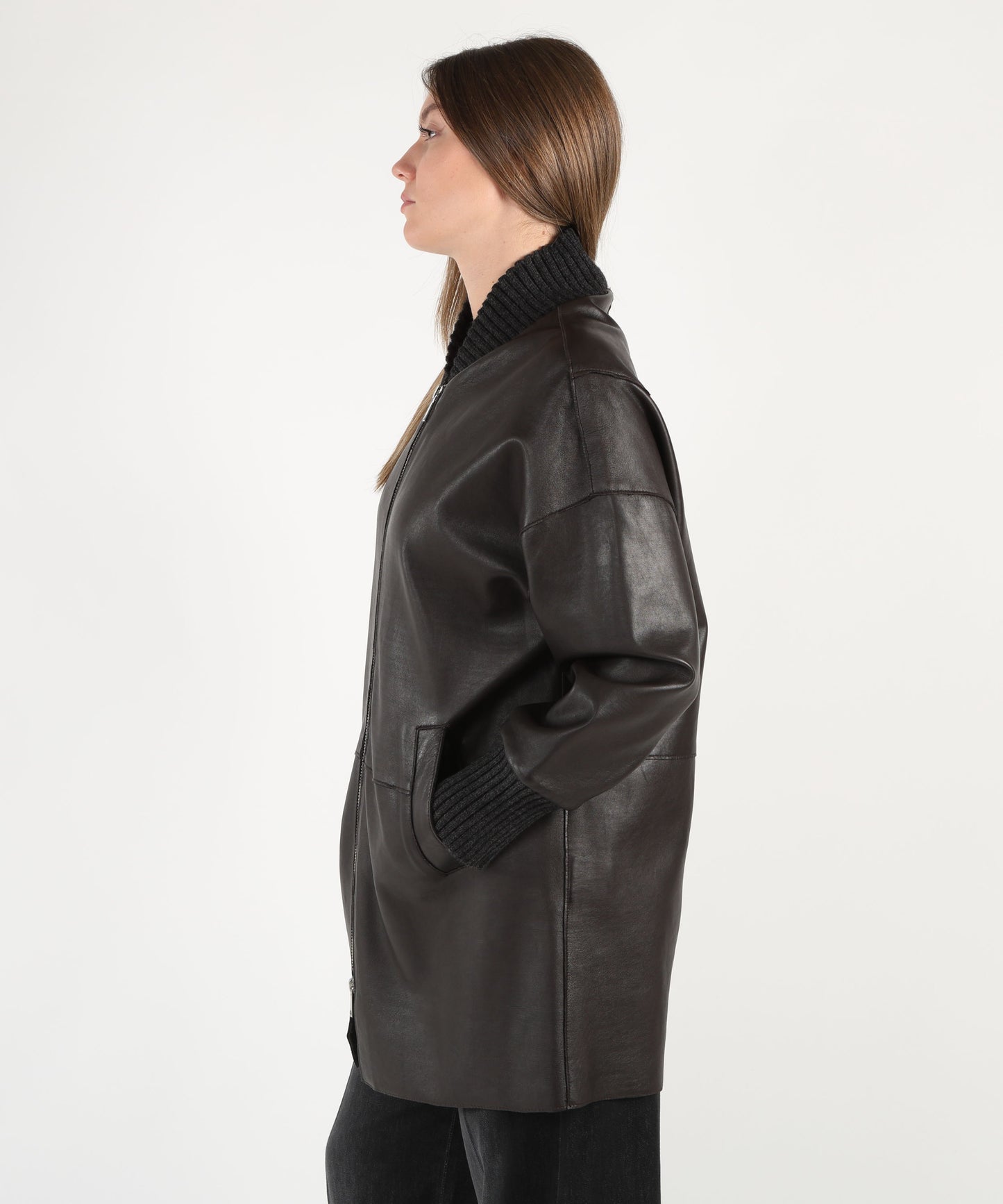 THE JACKIE LEATHERS Giacca lunga in pelle