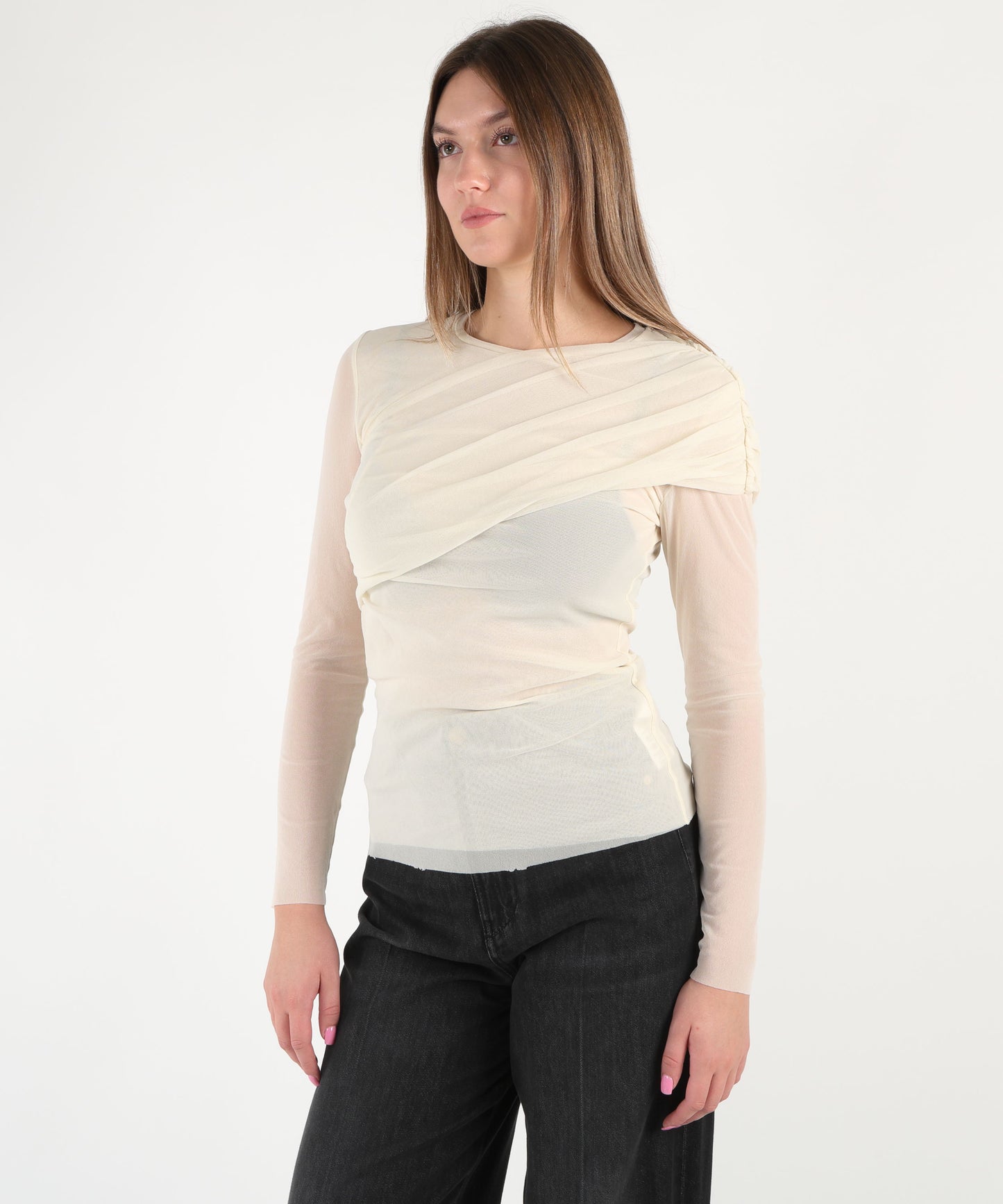 MEIMEI Maglia con tessuto doppiato