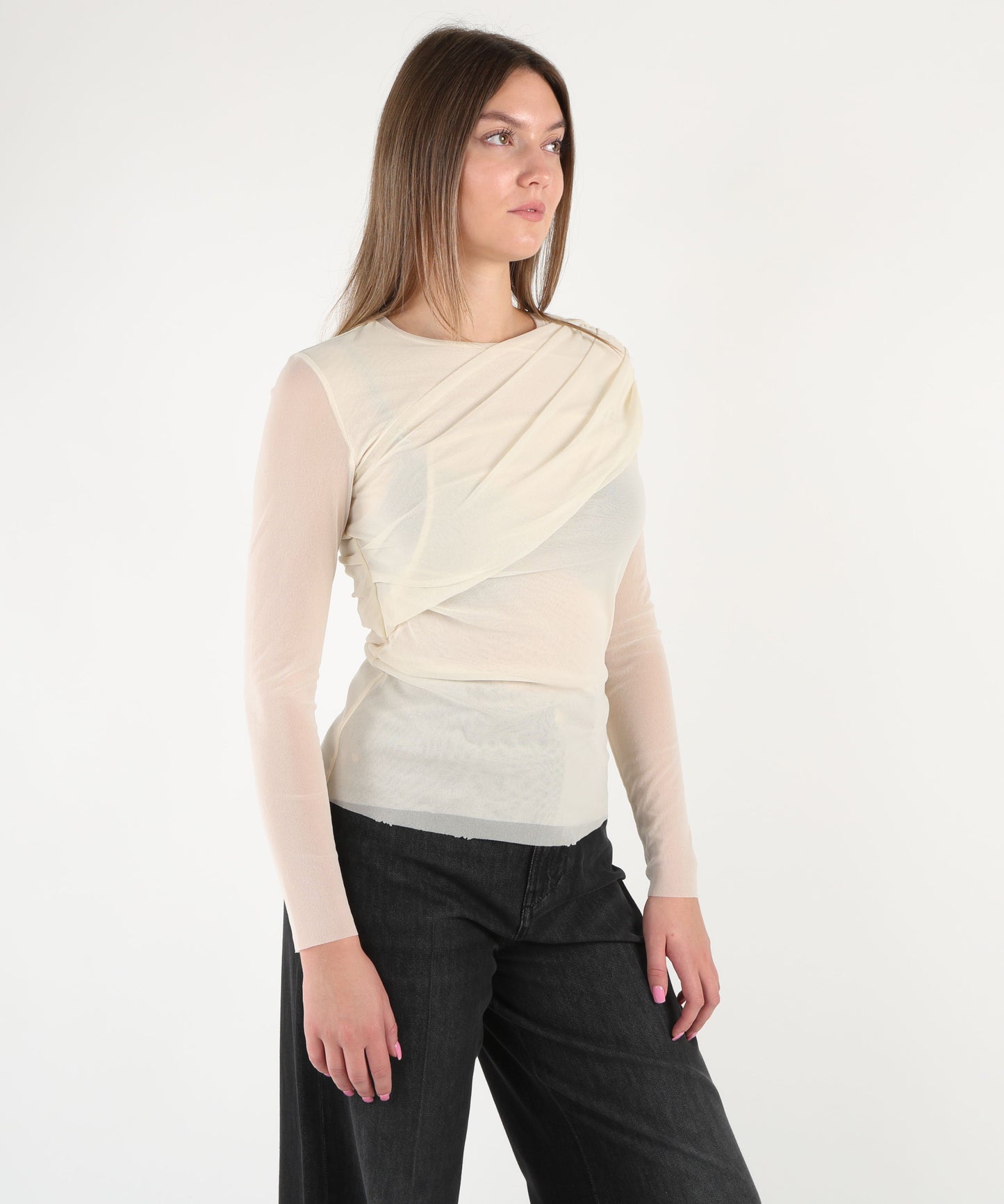MEIMEI Maglia con tessuto doppiato