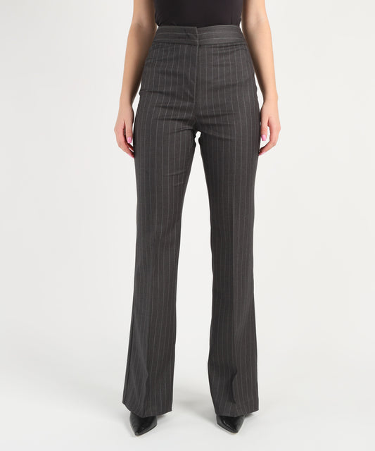 SILENCE LIMITED Pantalone stripe flare
