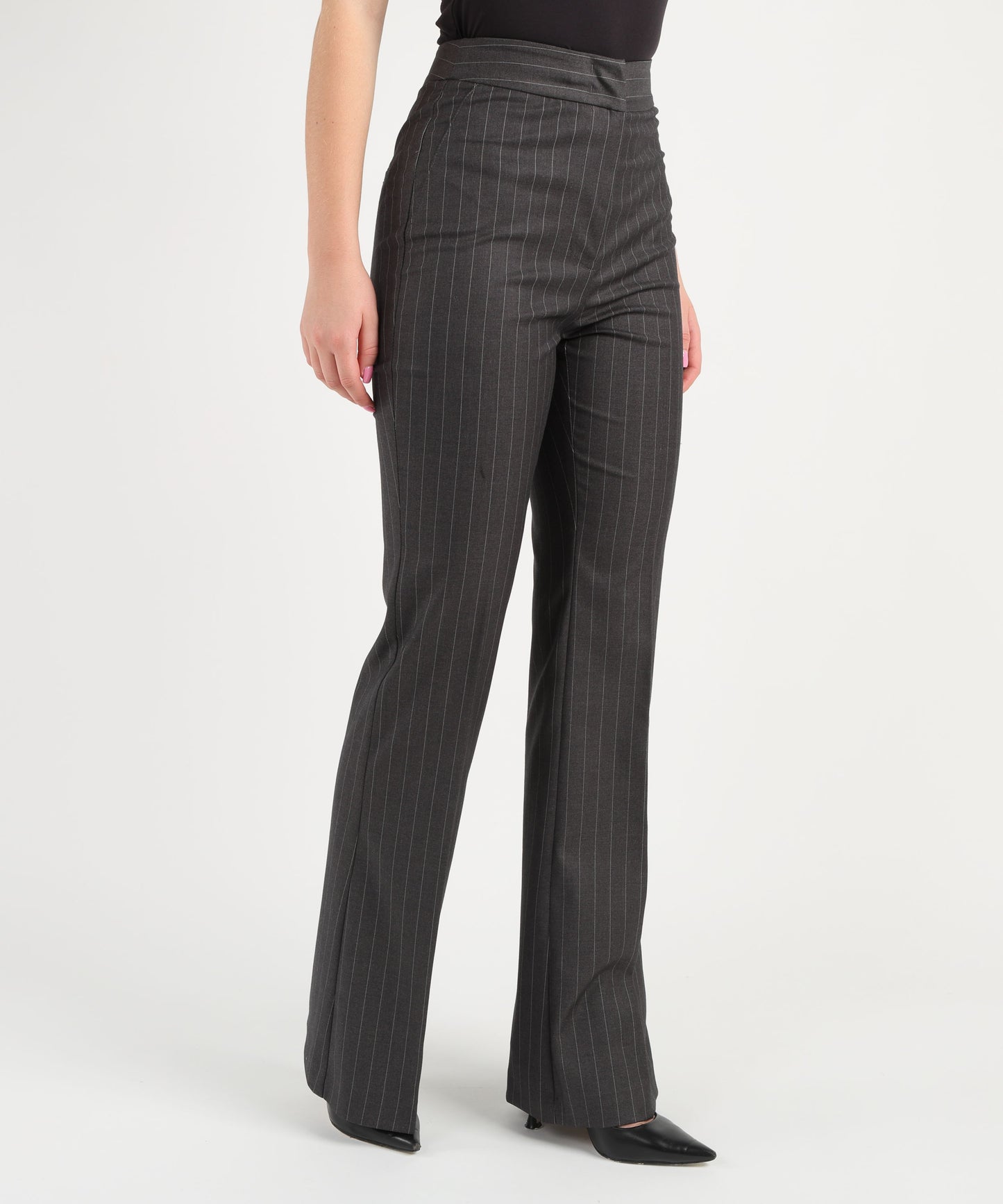 SILENCE LIMITED Pantalone stripe flare