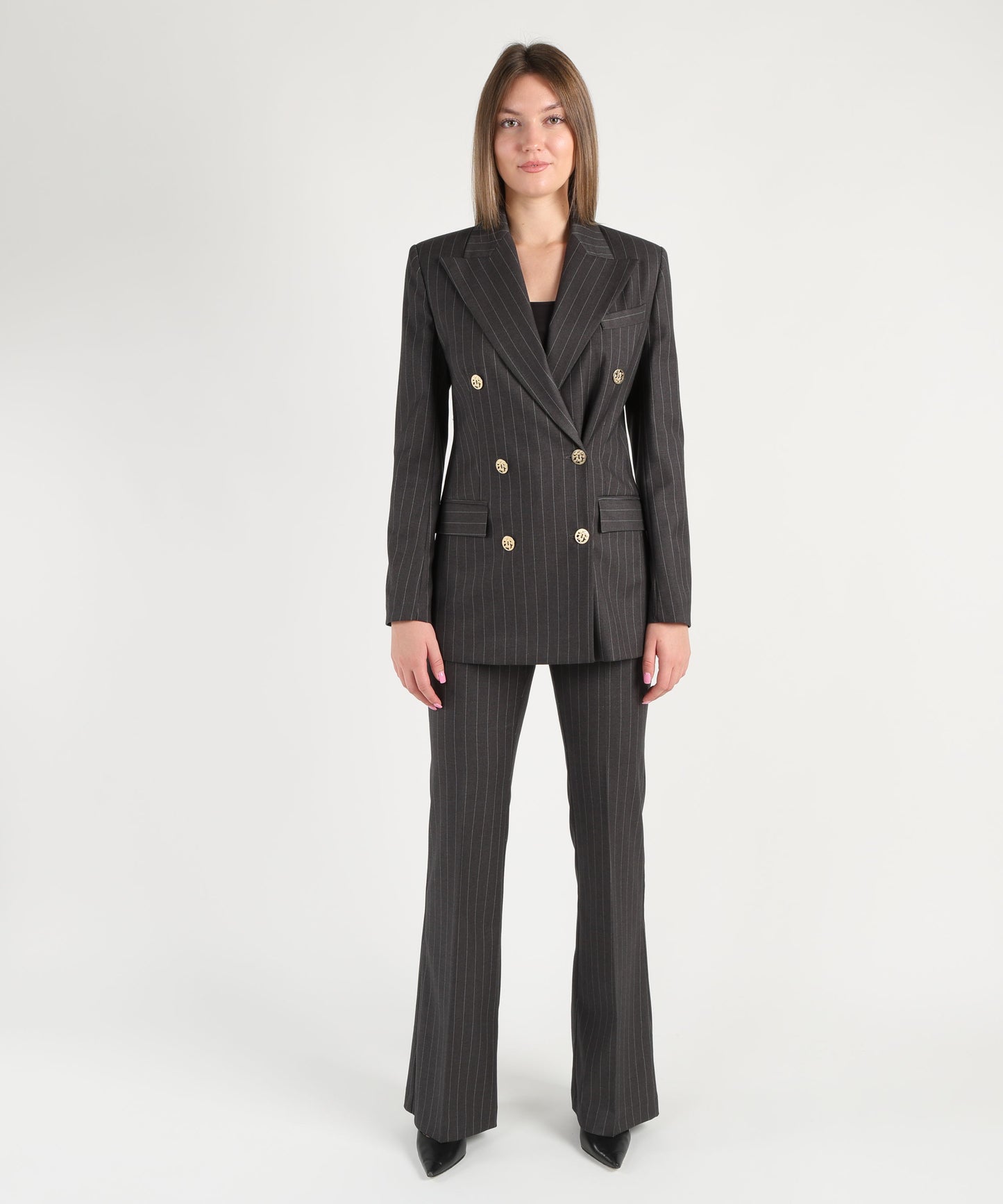 SILENCE LIMITED Pantalone stripe flare