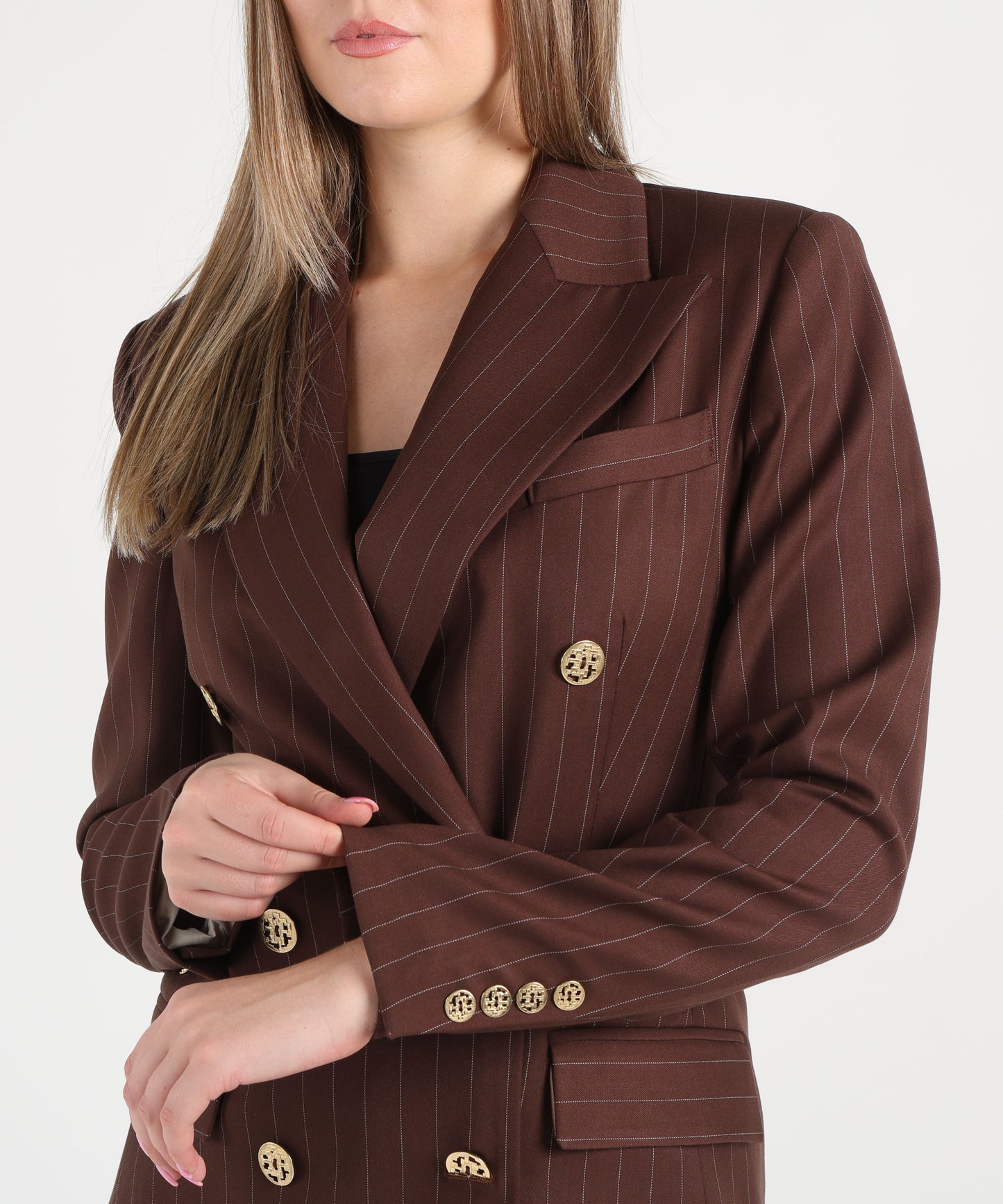 SILENCE LIMITED stripe blazer