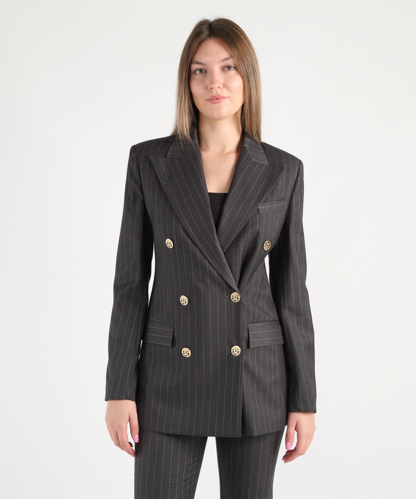 SILENCE LIMITED stripe blazer