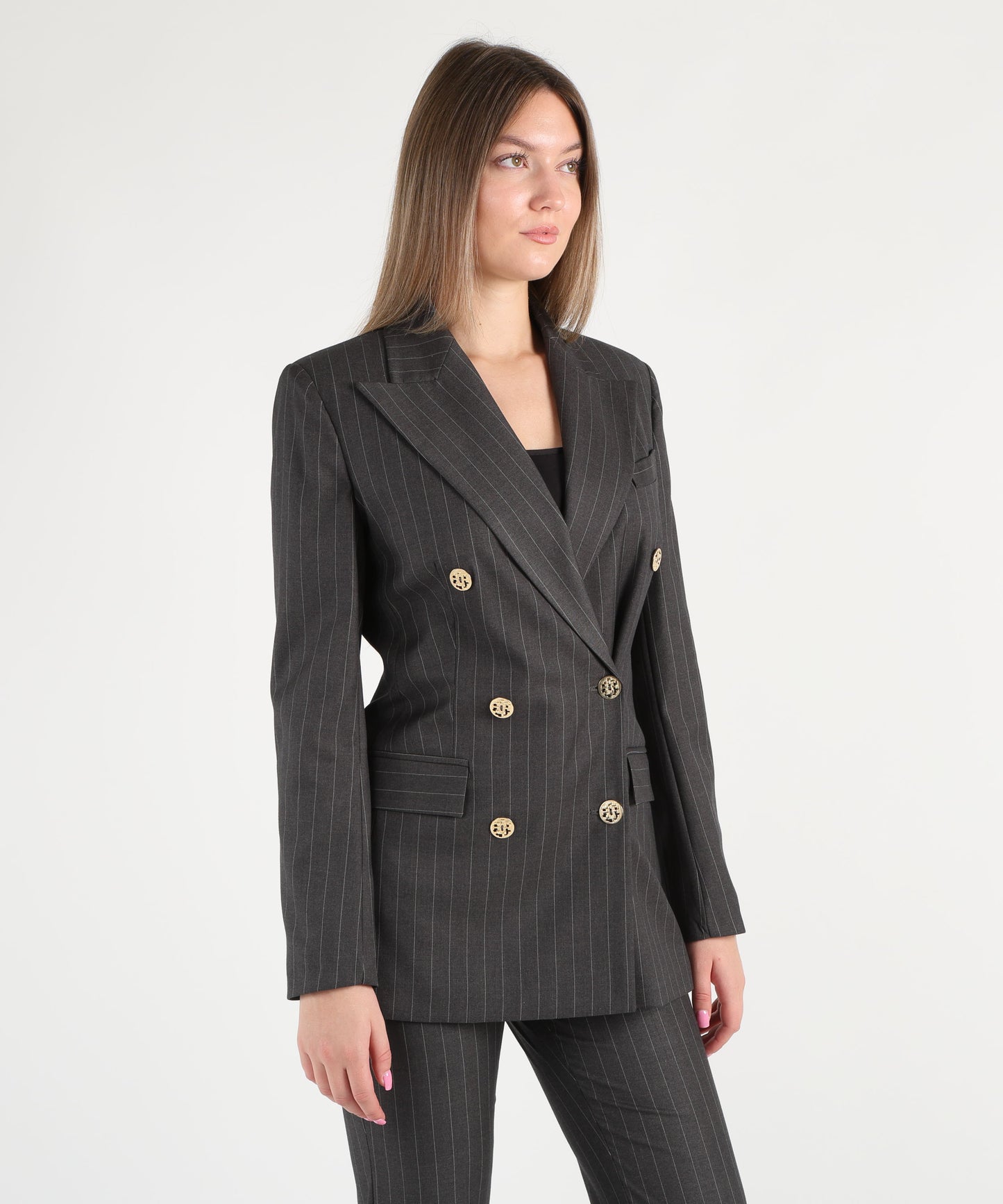 SILENCE LIMITED stripe blazer