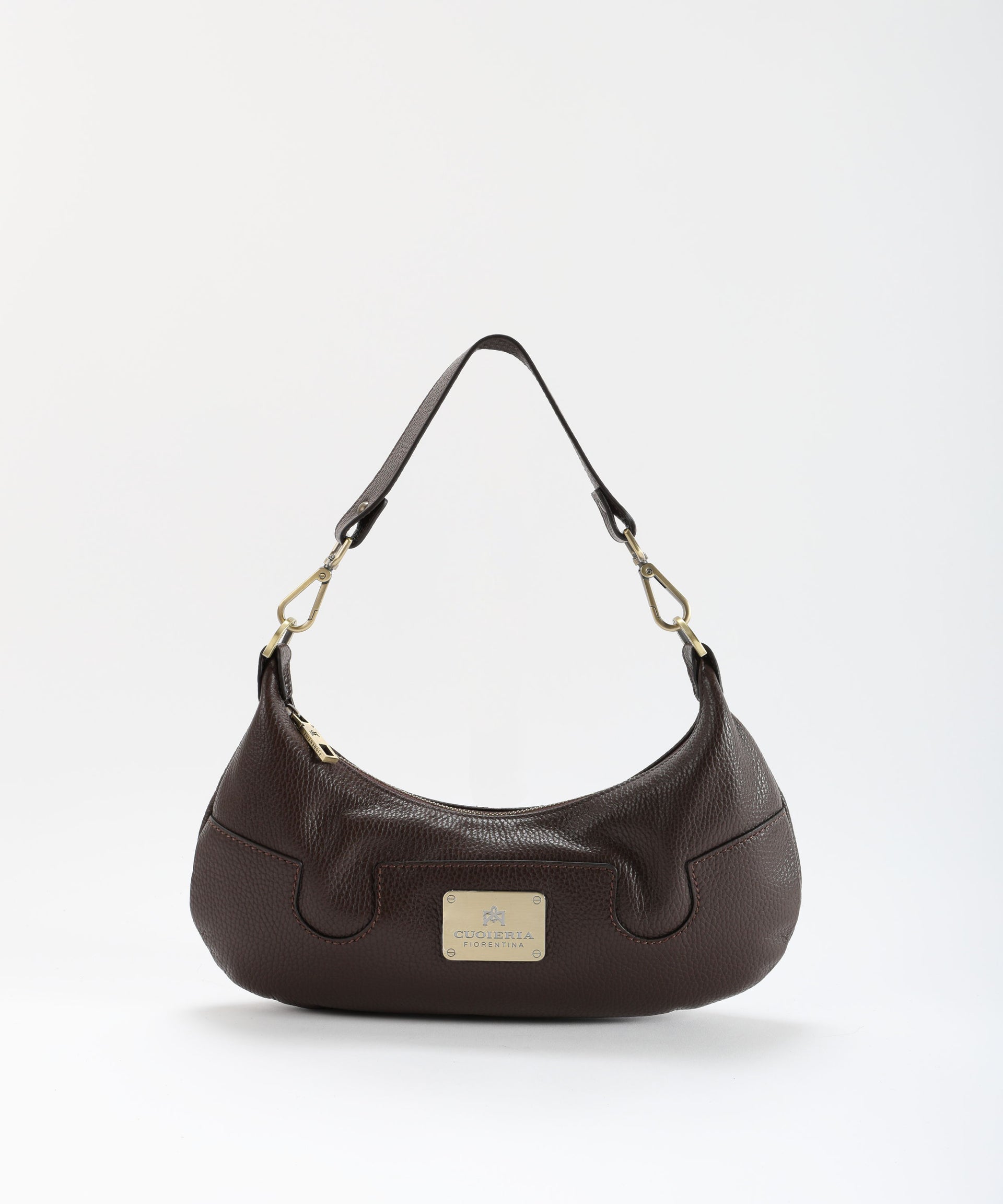 CUOIERIA FIORENTINA  Borsa Small Croissant Bella Selleria – Eleganza Urbana in Pelle di Vitello