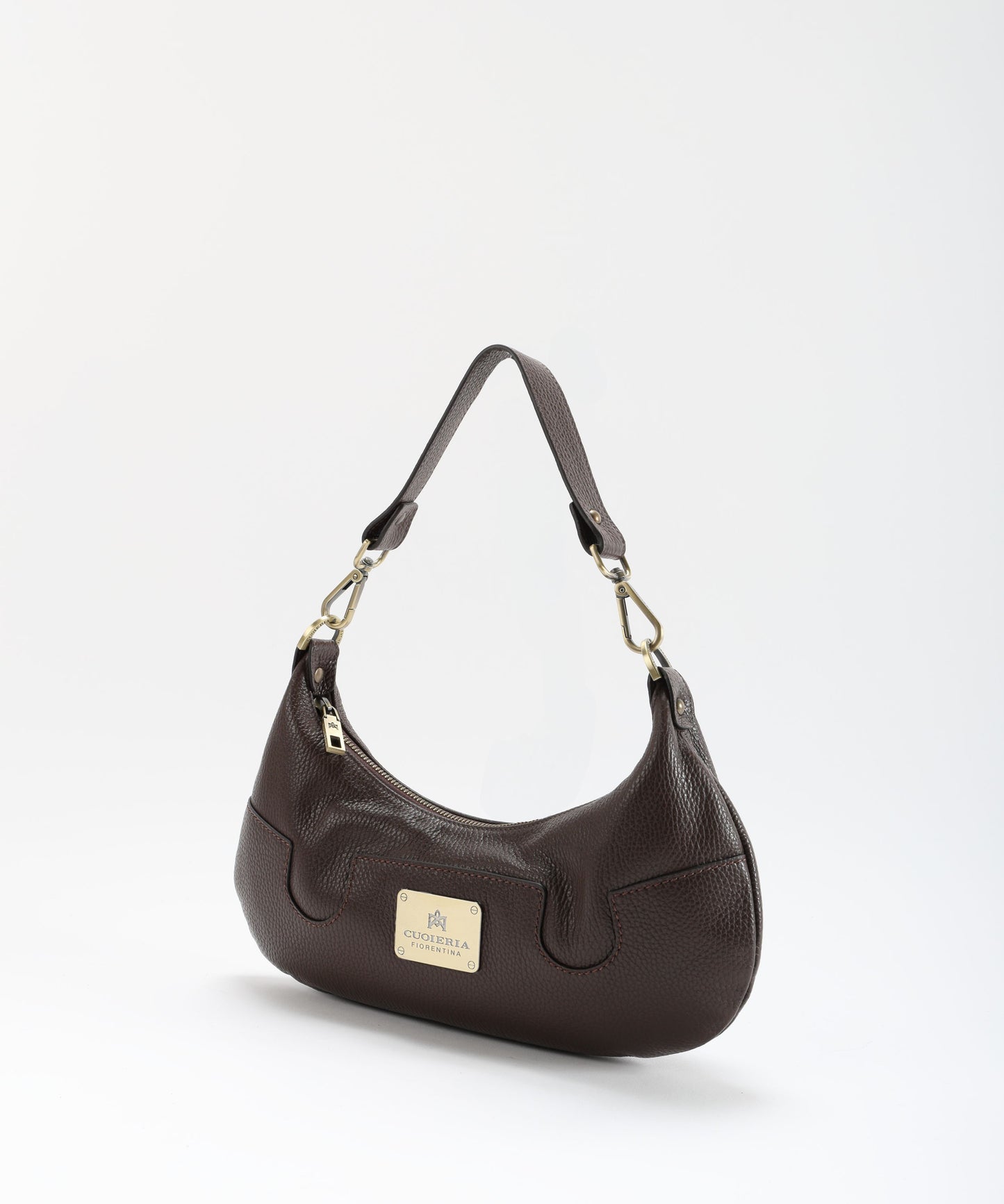 CUOIERIA FIORENTINA  Bella Selleria Small Croissant Bag – Urban Elegance in Calf Leather