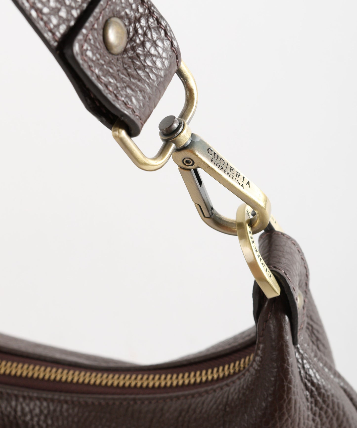 CUOIERIA FIORENTINA  Bella Selleria Small Croissant Bag – Urban Elegance in Calf Leather