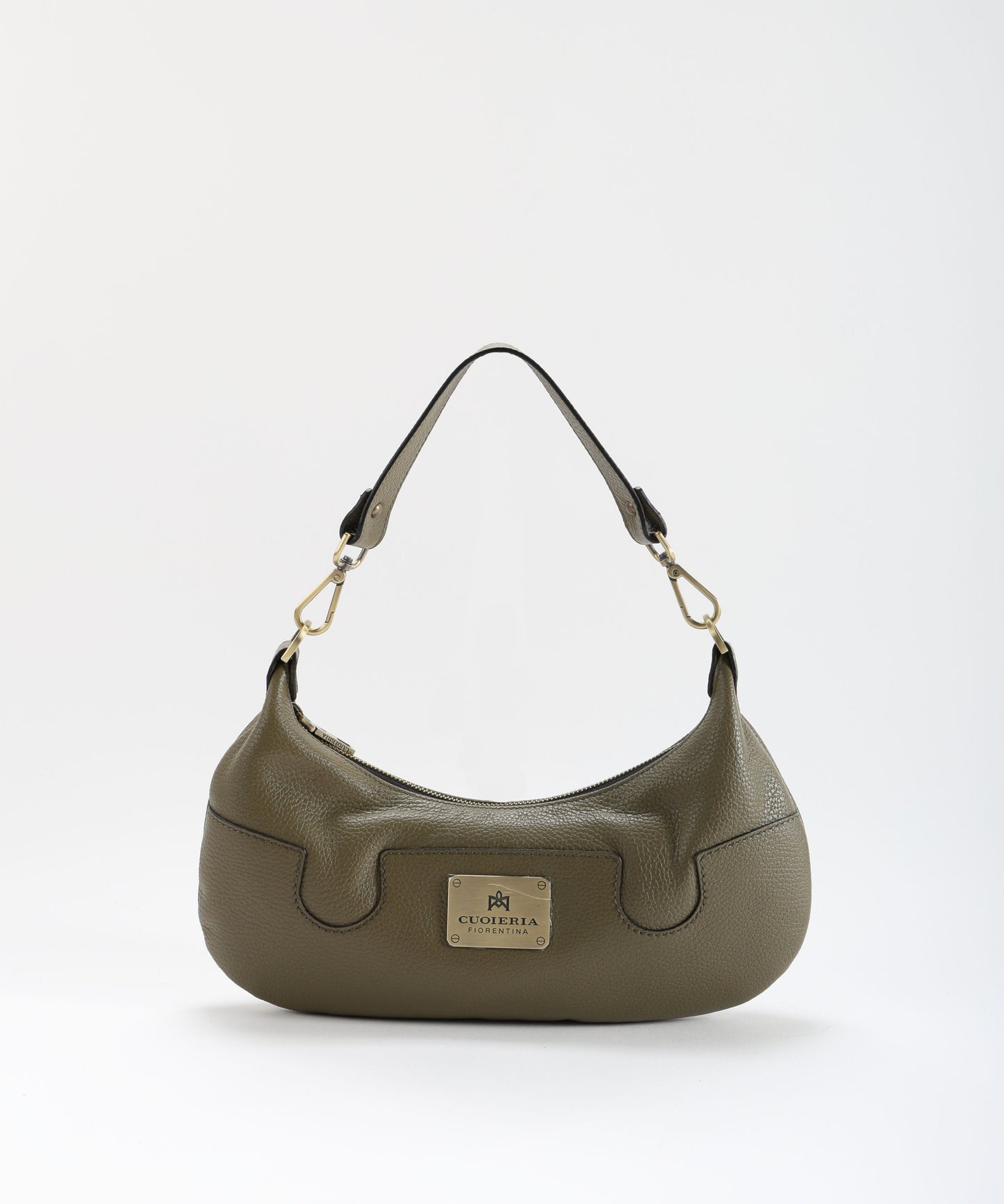 CUOIERIA FIORENTINA  Bella Selleria Small Croissant Bag – Urban Elegance in Calf Leather