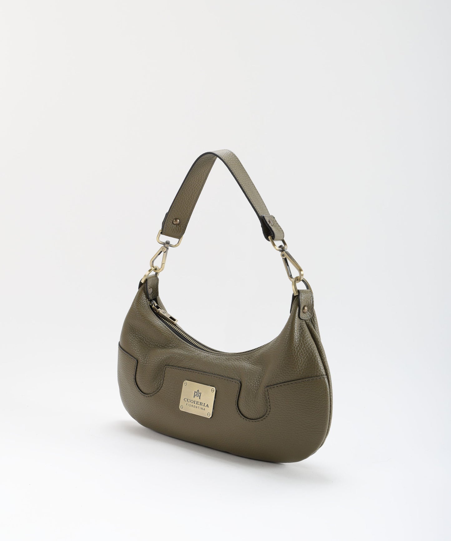 CUOIERIA FIORENTINA  Bella Selleria Small Croissant Bag – Urban Elegance in Calf Leather