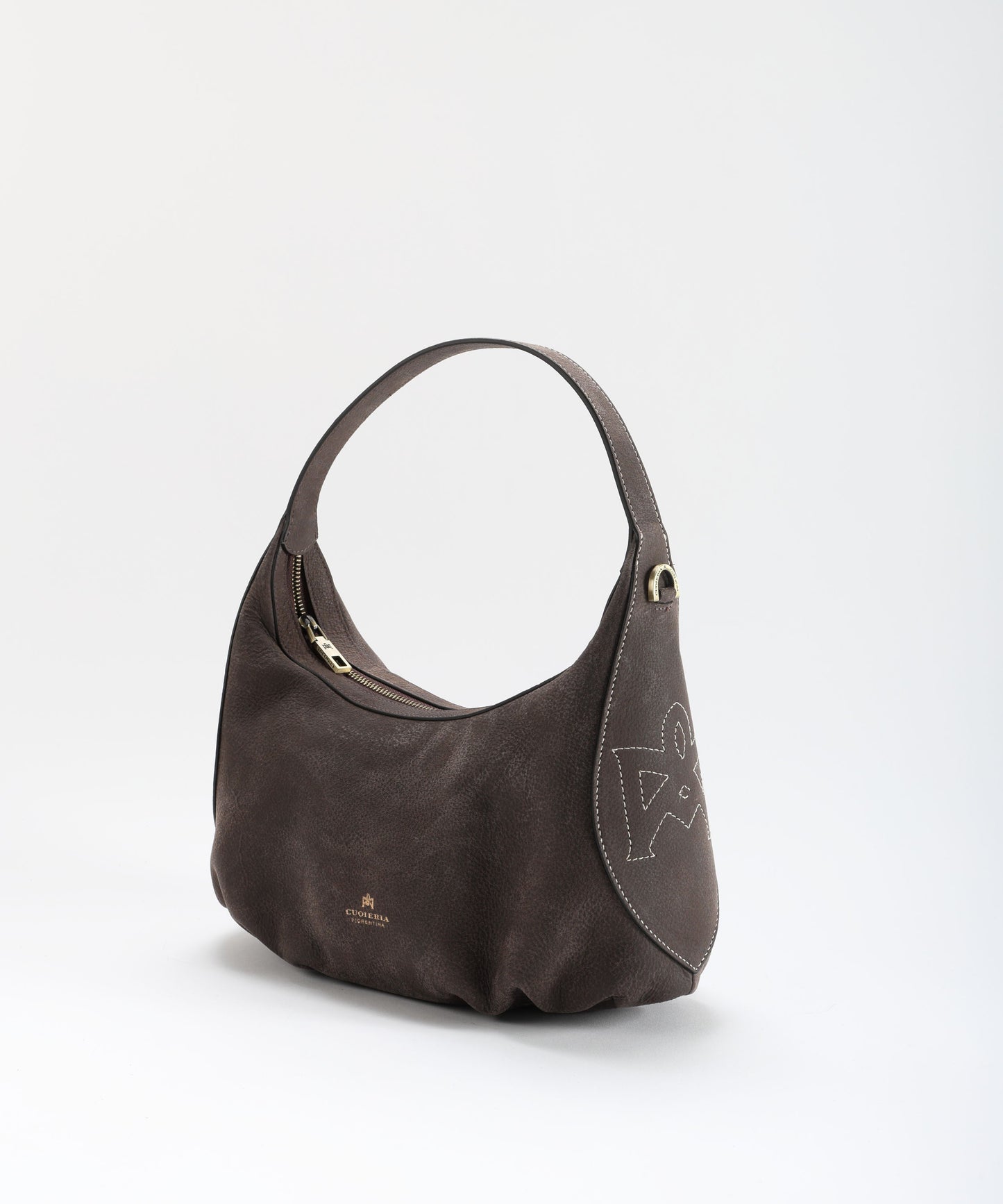 CUOIERIA FIORENTINA  Small Hobo Maxima – Boho-Chic Elegance in Nubuck Leather