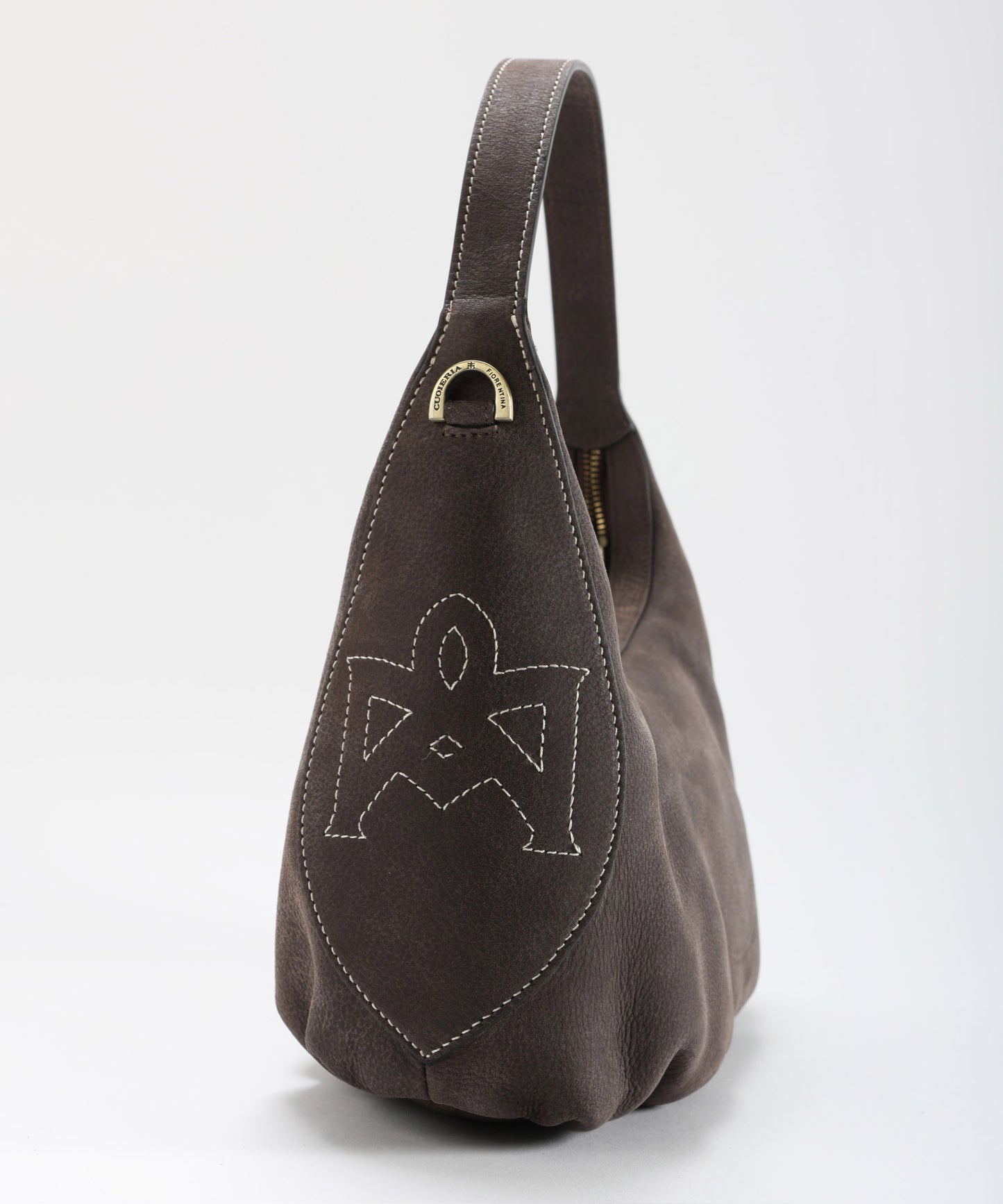 CUOIERIA FIORENTINA  Small Hobo Maxima – Boho-Chic Elegance in Nubuck Leather