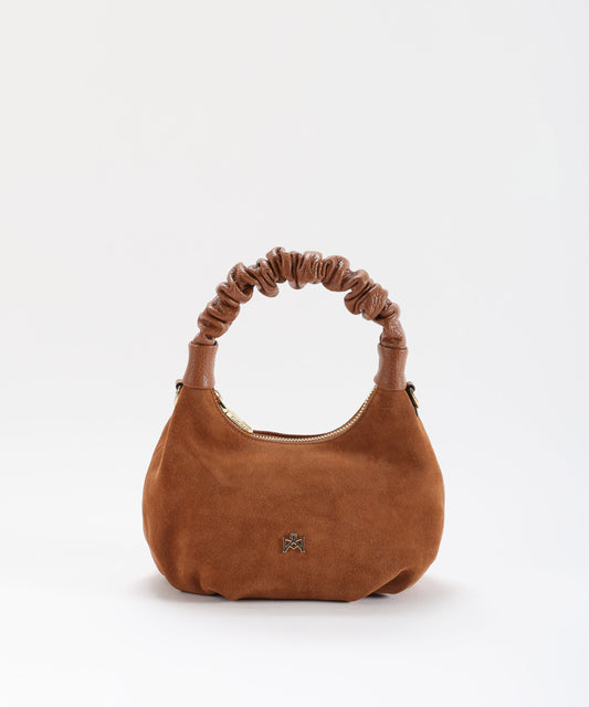 CUOIERIA FIORENTINA  Hobo Mini Chop – Eleganza Giocosa in Pelle Suede