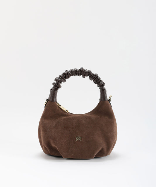CUOIERIA FIORENTINA  Hobo Mini Chop – Eleganza Giocosa in Pelle Suede