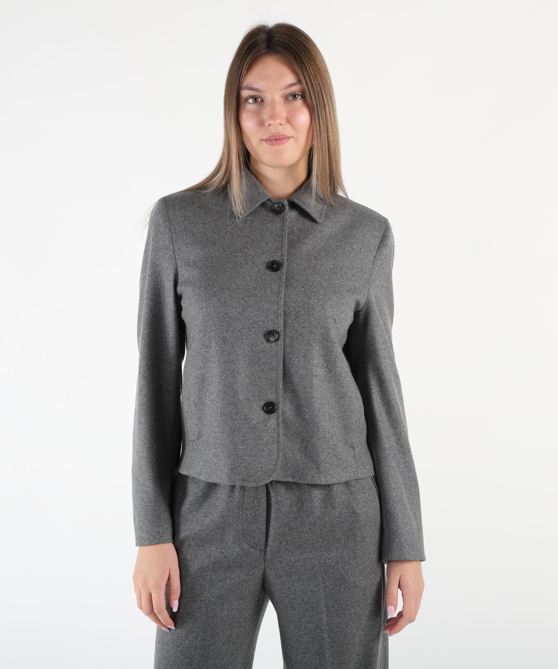 SEVENTY Giacca camicia corta in flanella
