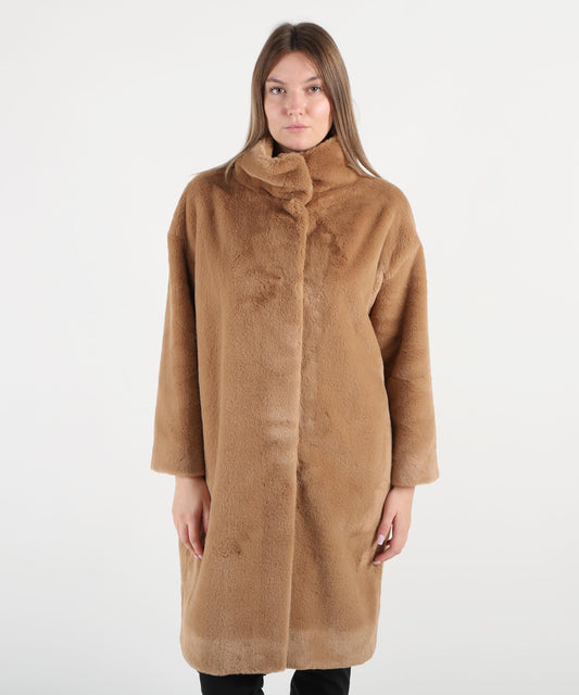 HERNO Cappotto in eco pelliccia