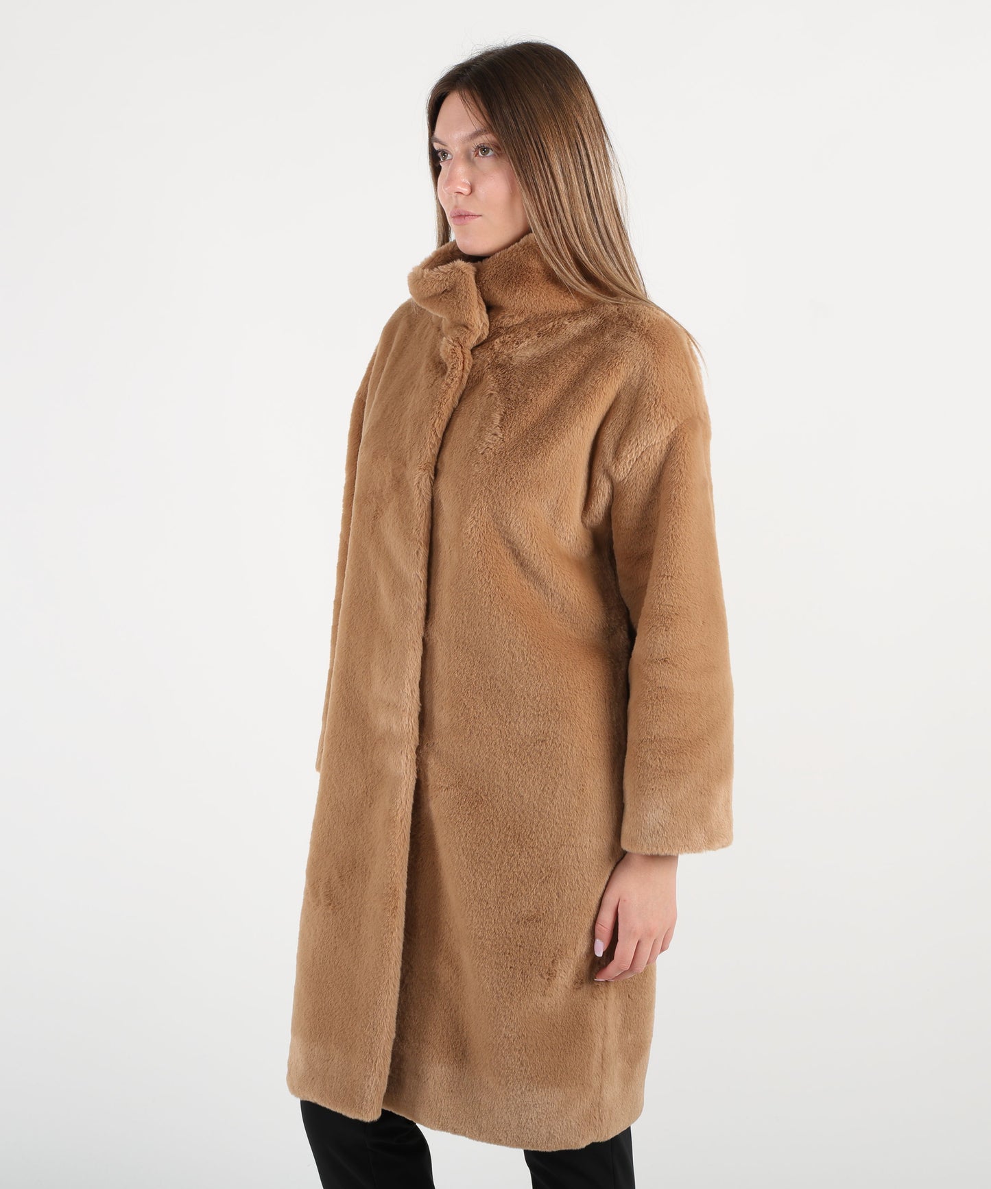 HERNO Cappotto in eco pelliccia
