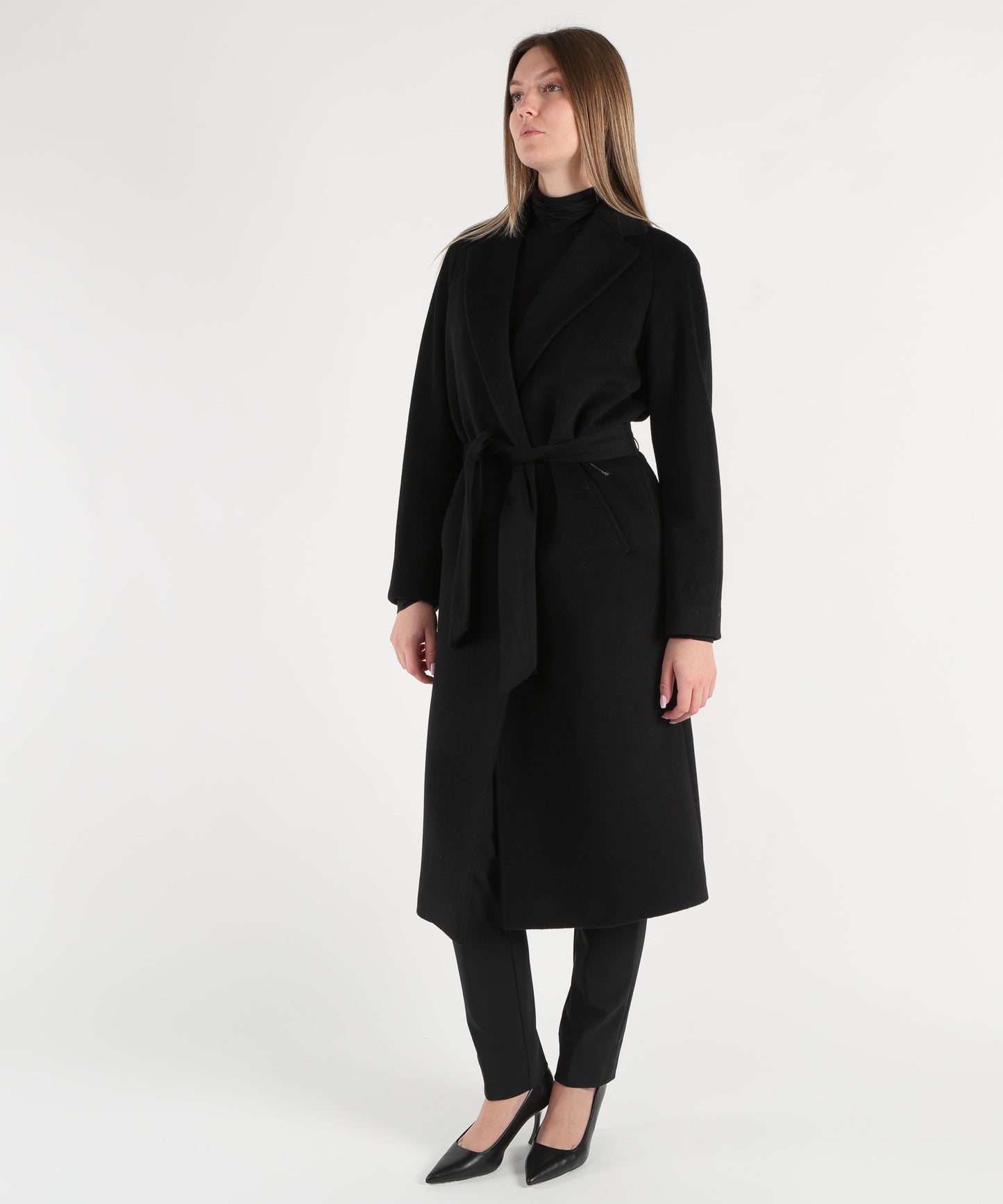 MARINO Cappotto lungo con cintura