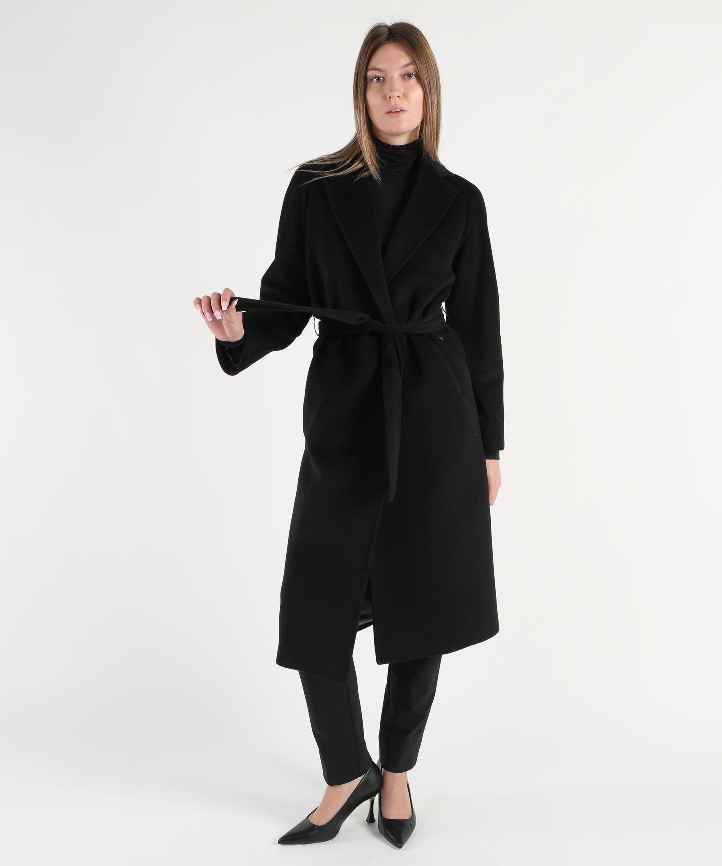 MARINO Cappotto lungo con cintura