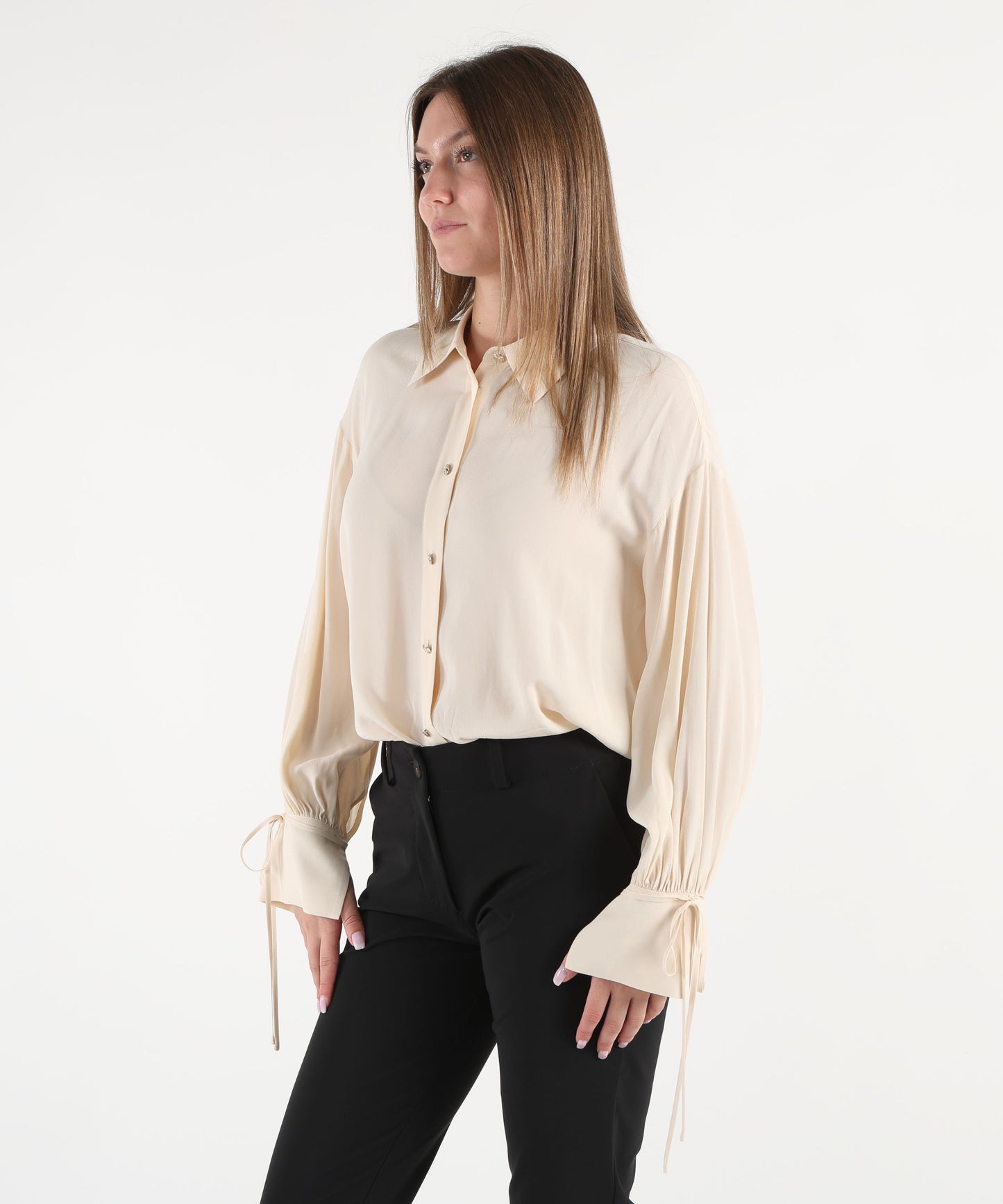 LIUJO BLACK Camicia in crêpe de chine