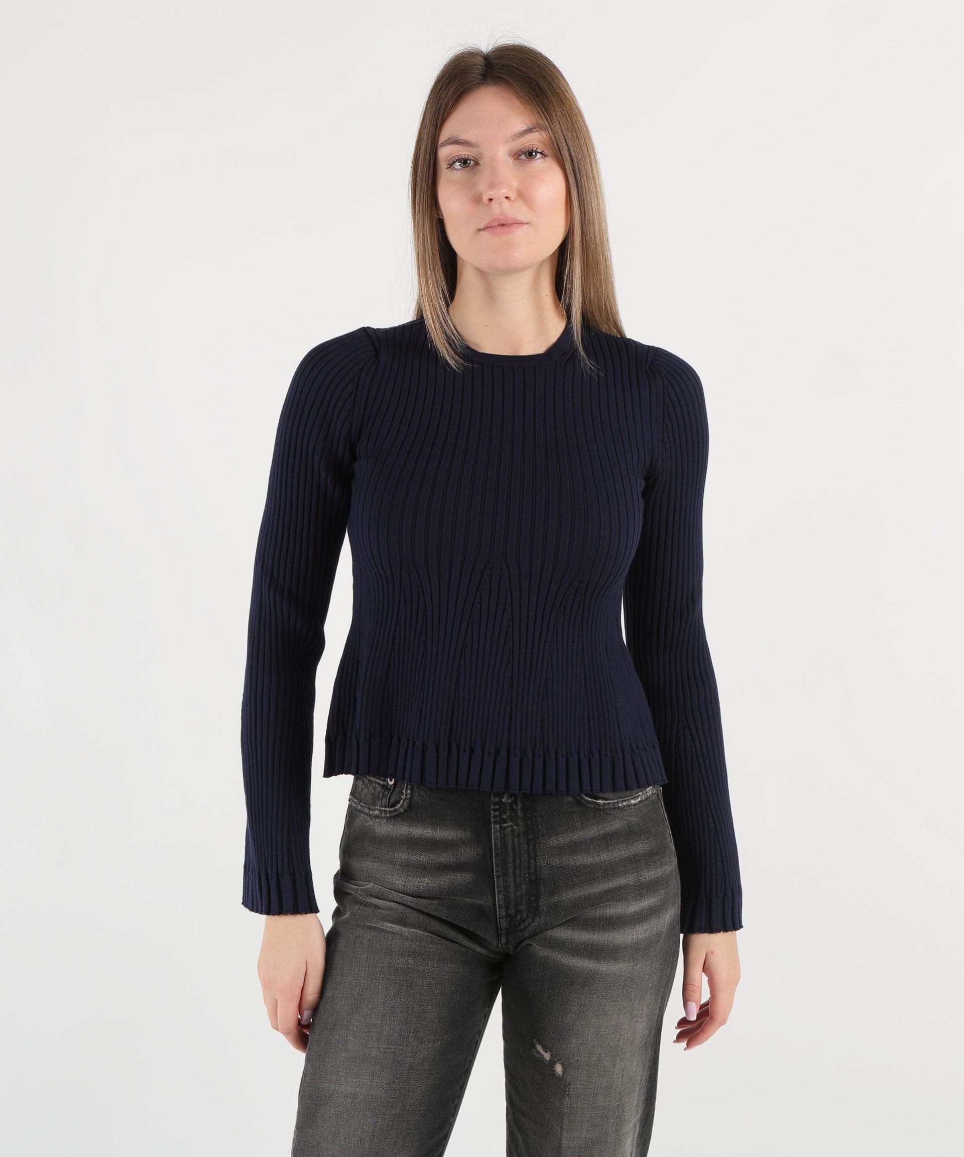 SEMICOUTURE Maglia a costine