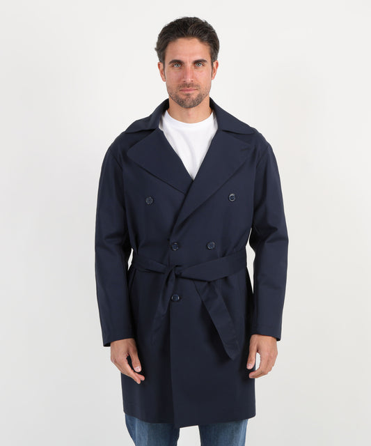 MARINO Trench doppiopetto con cinta