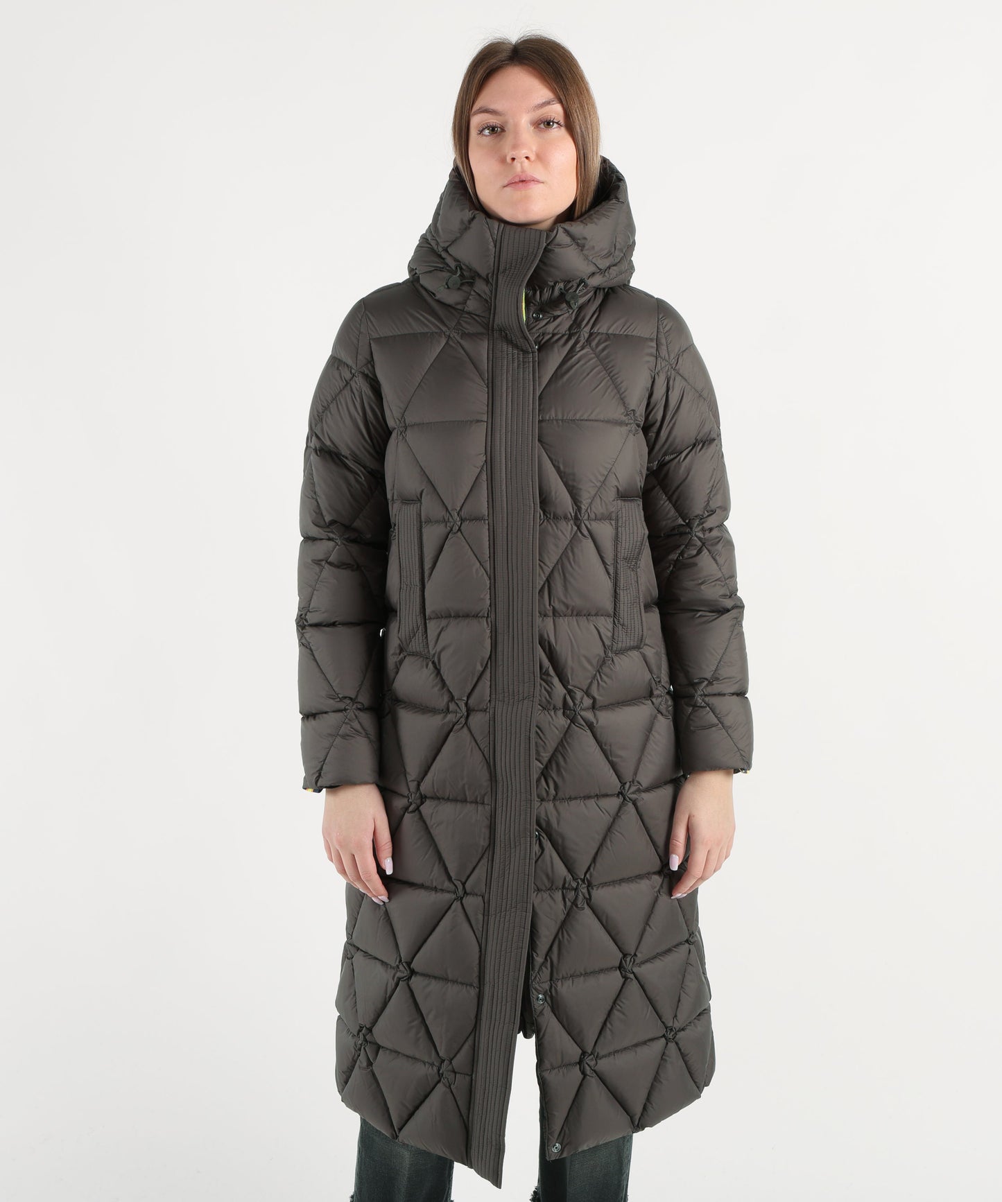 K-WAY Ruenne long down jacket with Thermo Microfiber