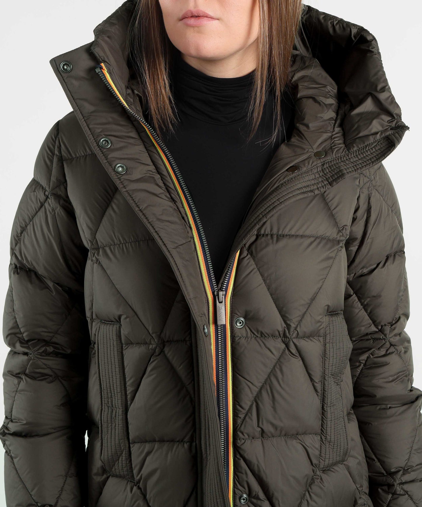 K-WAY Ruenne long down jacket with Thermo Microfiber